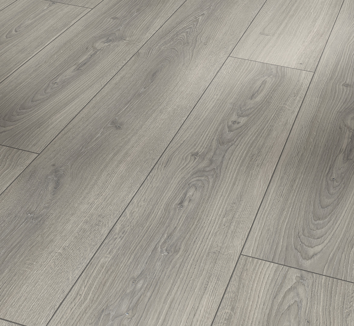 PARADOR Laminat Eiche Studioline lichtgrau Naturmattstruktur 4-seitige V-Fuge | Trendtime 6 | 10 m²-4014809201823