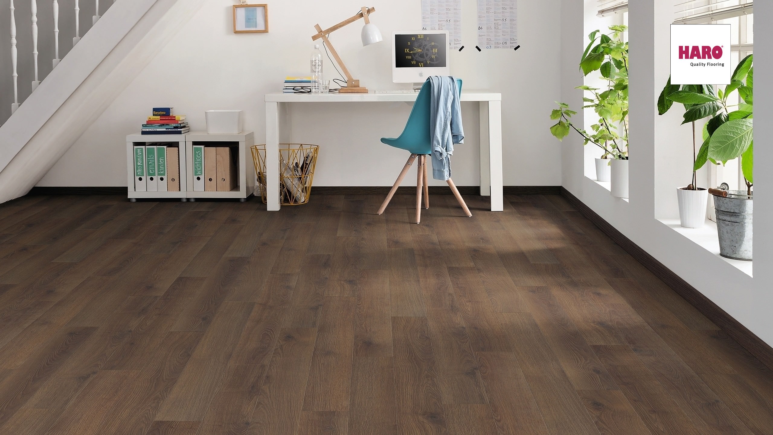 HARO Laminat Eiche Contura geräuchert Landhausdiele 4V | Tritty 100 Loft | 2.Wahl | 37 m²-4018427448134