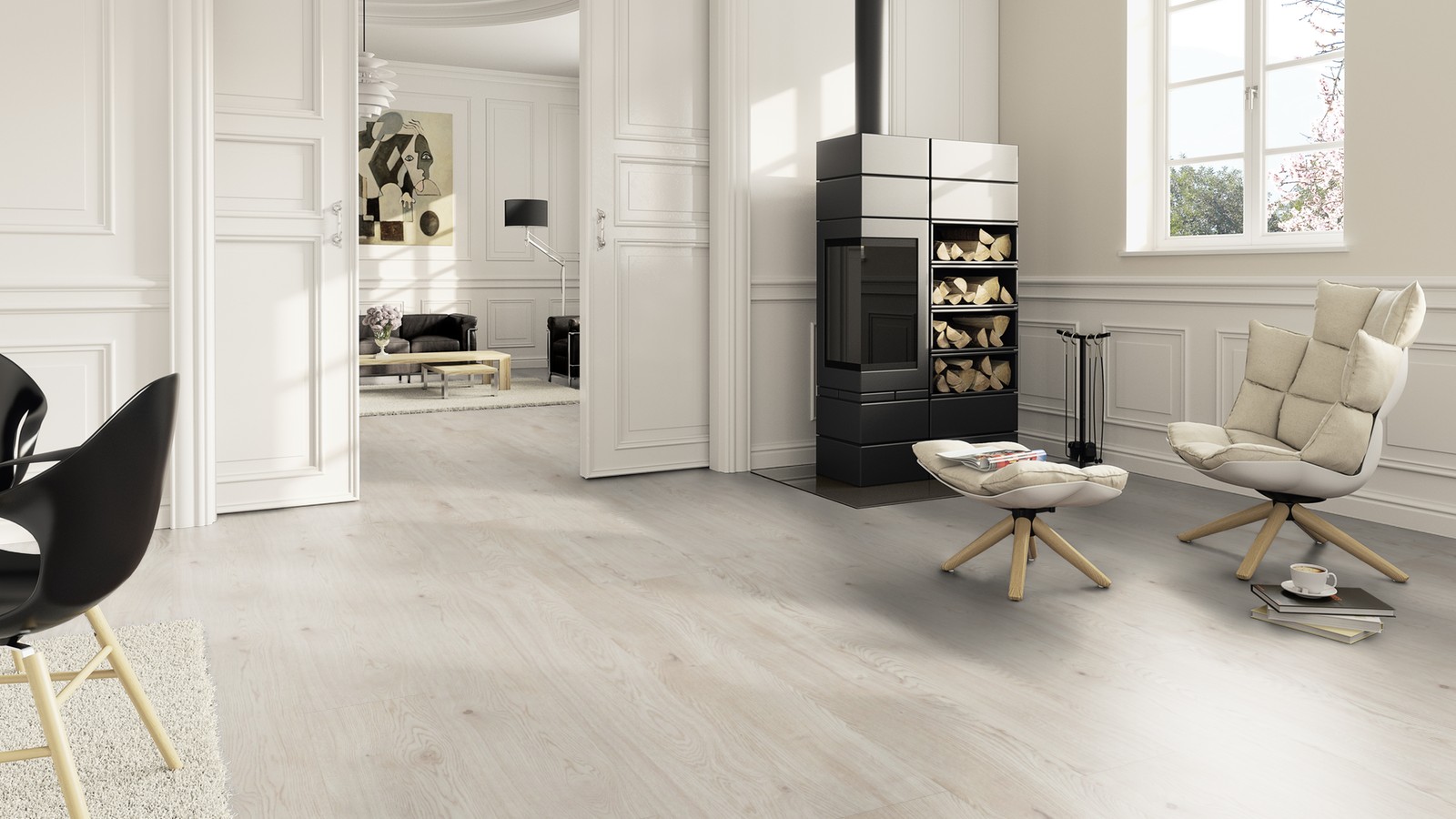 TER HÜRNE Vinylboden Eiche Skagen weiß Lange Landhausdiele F01 | Pure Choice | 26 m²-4012853128547