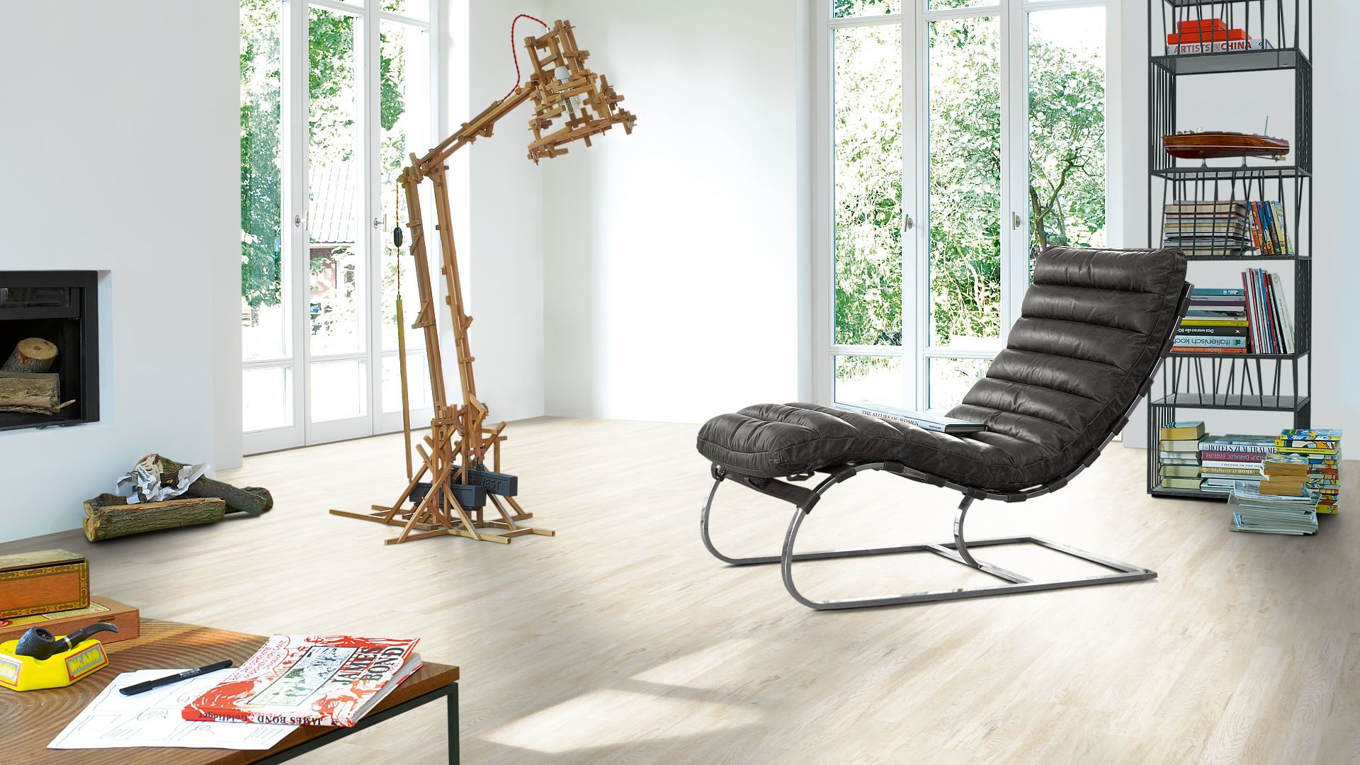 PARADOR Laminat Eiche Patina weiß Schiffsboden 3-Stab | Basic 200 |  27 m²-4014809139812