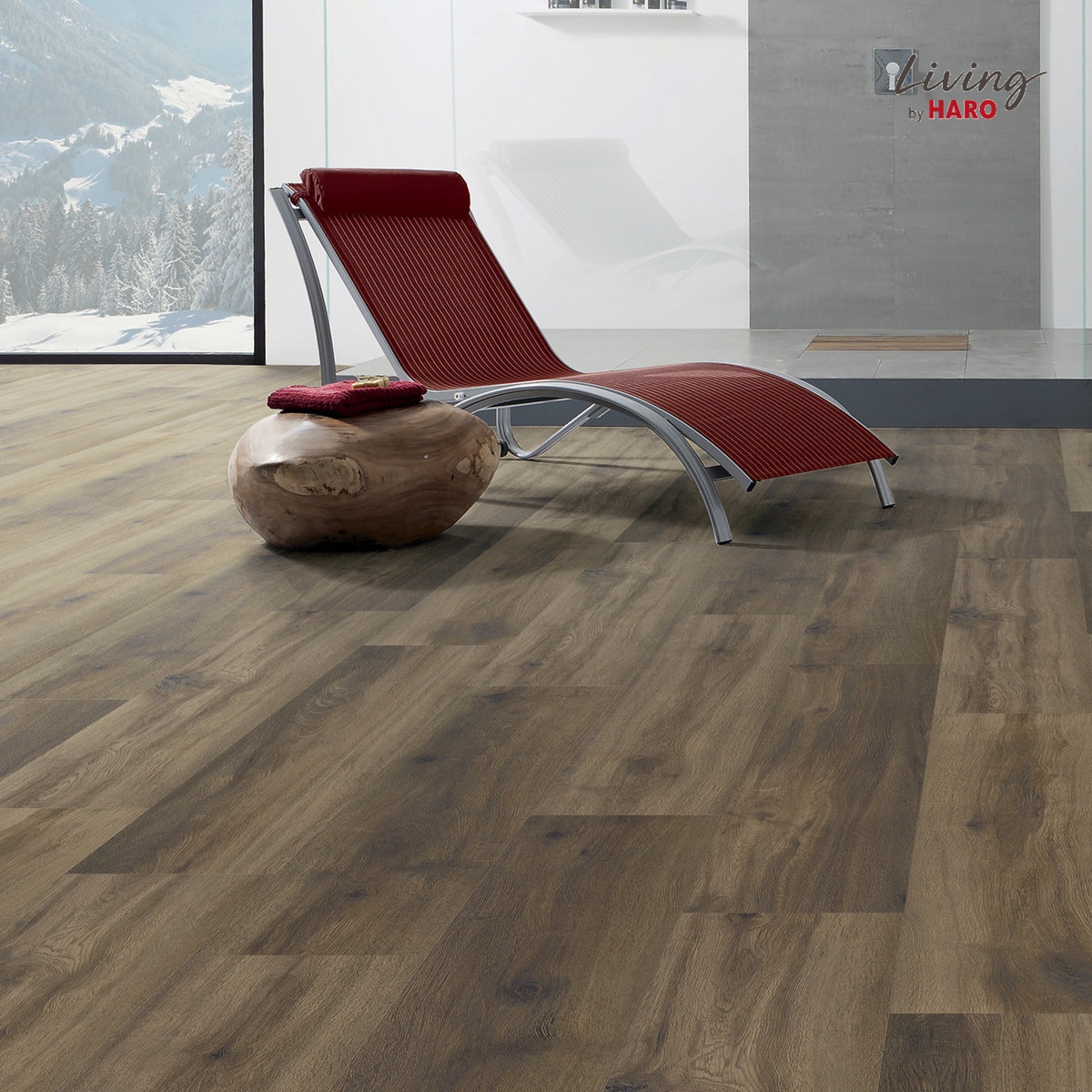 HARO Designboden Eiche Trient schokobraun authentic Landhausdiele | HydroStar