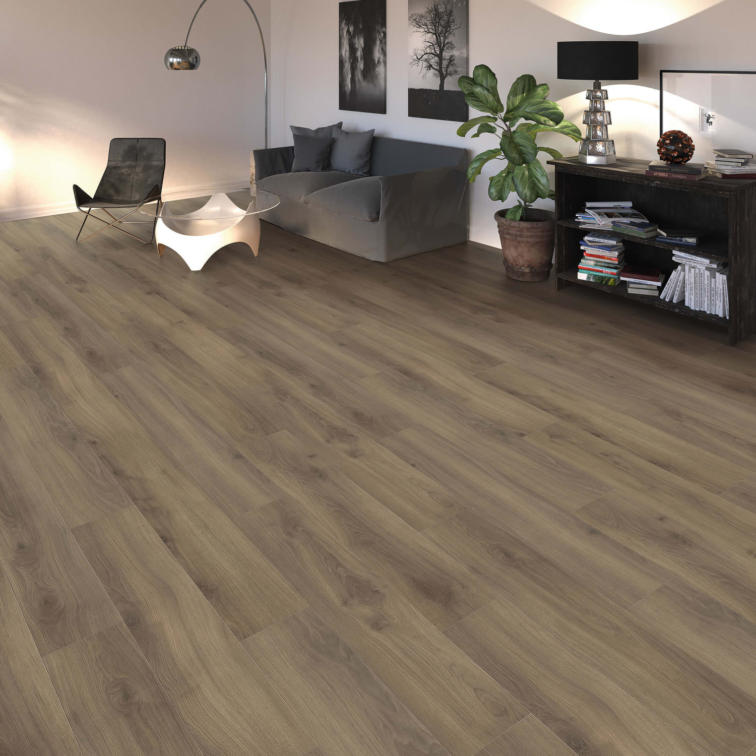 HARO Laminat Eiche Emilia samtbraun authentic soft Landhausdiele 4V | Tritty 100 | 2. Wahl | 15 m²-4018427485825