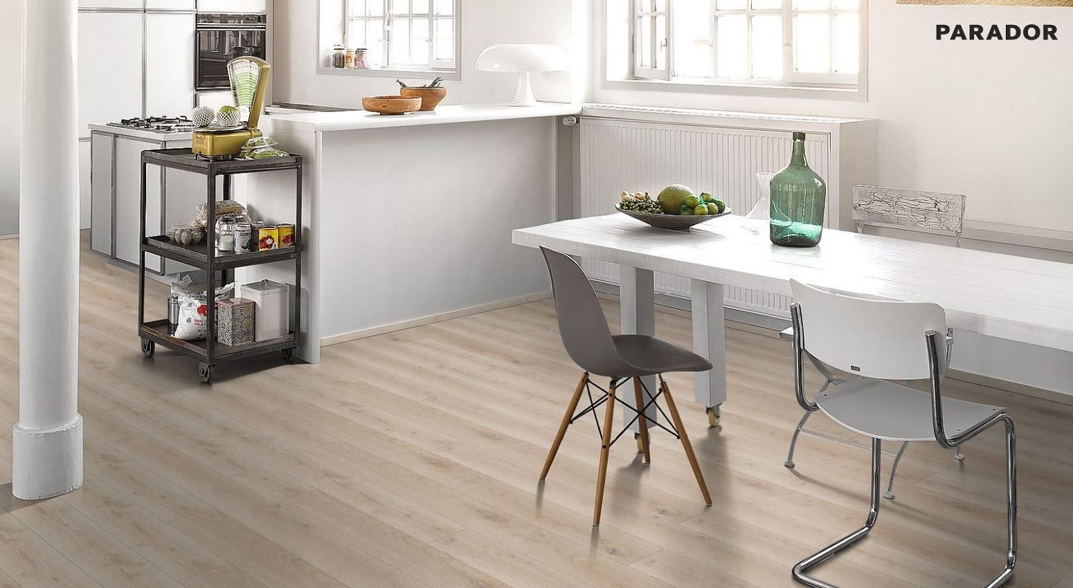 PARADOR Parkett Eiche Landhausdiele lackversiegelt matt weiß Weißpore | Basic 11-5 | 23 m²-4014809170679 PARADOR Parkett Eiche Landhausdiele lackversiegelt matt weiß Weißpore | Basic 11-5 | 23 m²-4014809170679