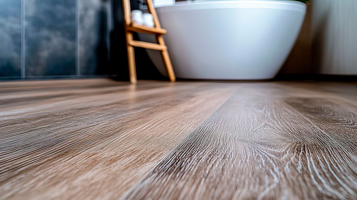 Vinylboden in einem Badezimmer