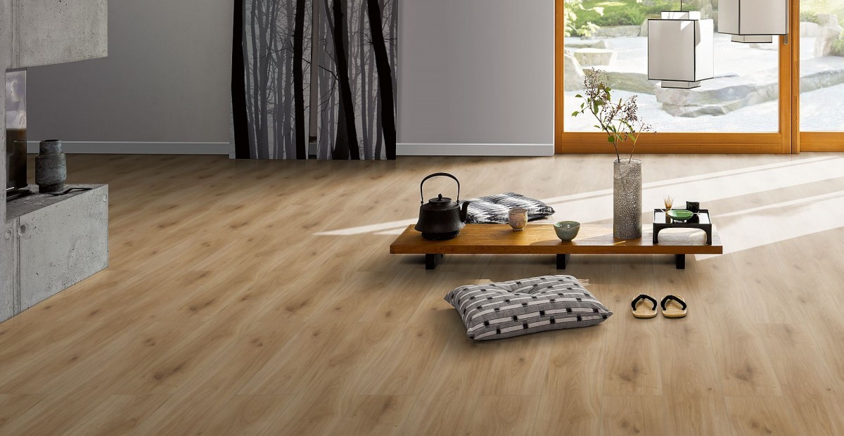 PARADOR Laminat Eiche Horizont natur Landhausdiele 4-seitige Mini-V-Fuge | Basic 400 | 28 m²-4014809170365