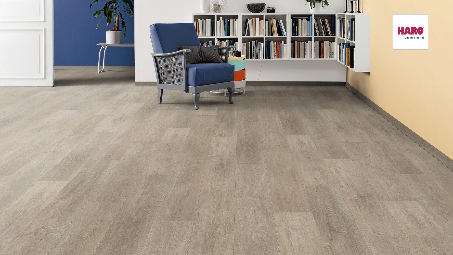 HARO Laminat Eiche Livorno greige soft matt Landhausdiele 4V | Tritty 90 | 2. Wahl | 19,5 m²-4018427447946