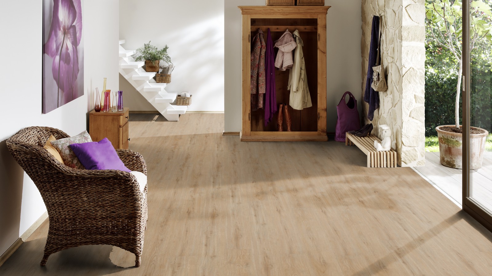 TER HÜRNE Vinylboden Eiche Gent beigebraun Landhausdiele G03 | Bright Choice Compact | 34 m²-4012853110887