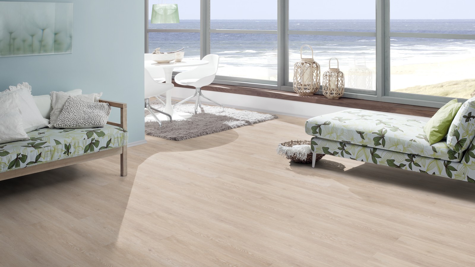 TER HÜRNE Vinylboden Eiche Viborg beige Landhausdiele F02 | Pure Choice Compact | 35 m²-4012853110801