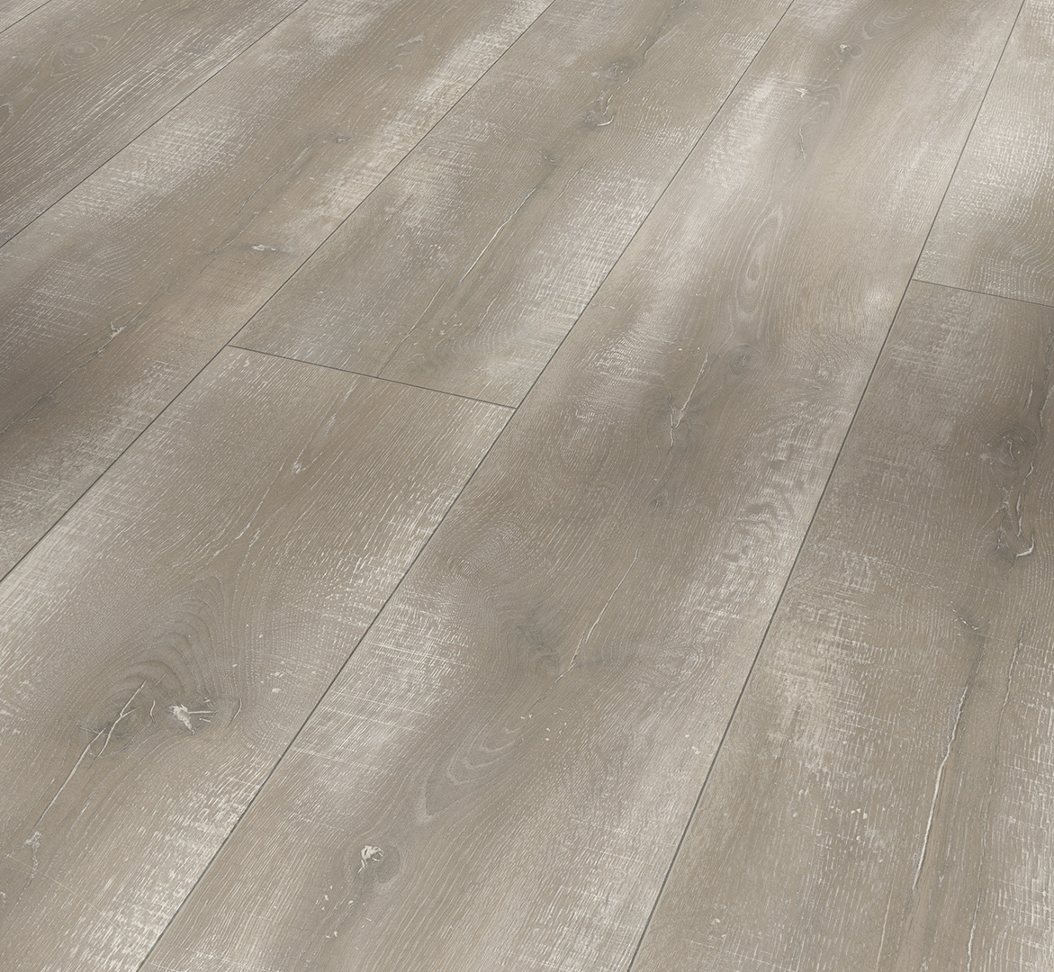 PARADOR Laminat Eiche Vintage grau Antikmattstruktur 4-seitige V-Fuge | Trendtime 6 | 31 m²-4014809171737