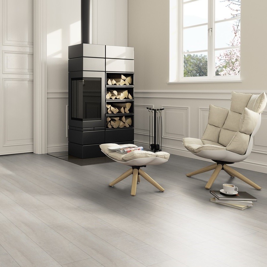 TER HÜRNE Vinylboden Eiche Halmstadt weiß Landhausdiele | Pure Choice-4012853110825