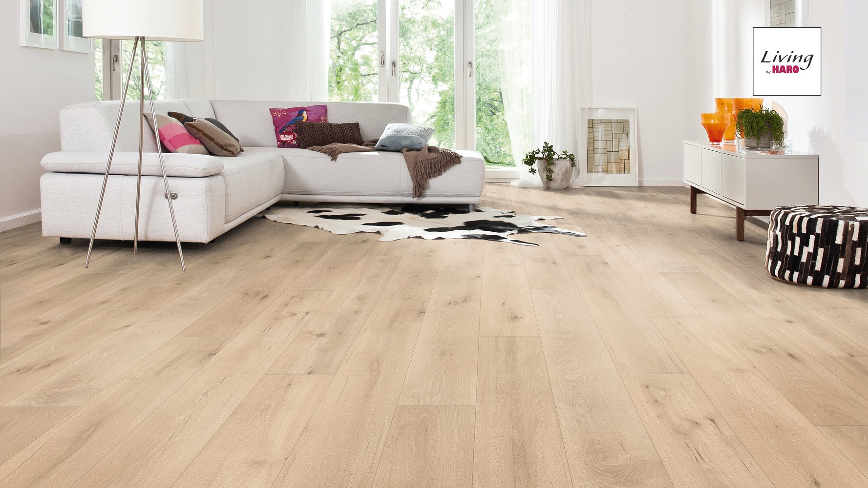HARO Laminat Sommerbuche Landhausdiele 4V strukturiert matt | Living | 24 m²-4018427386641