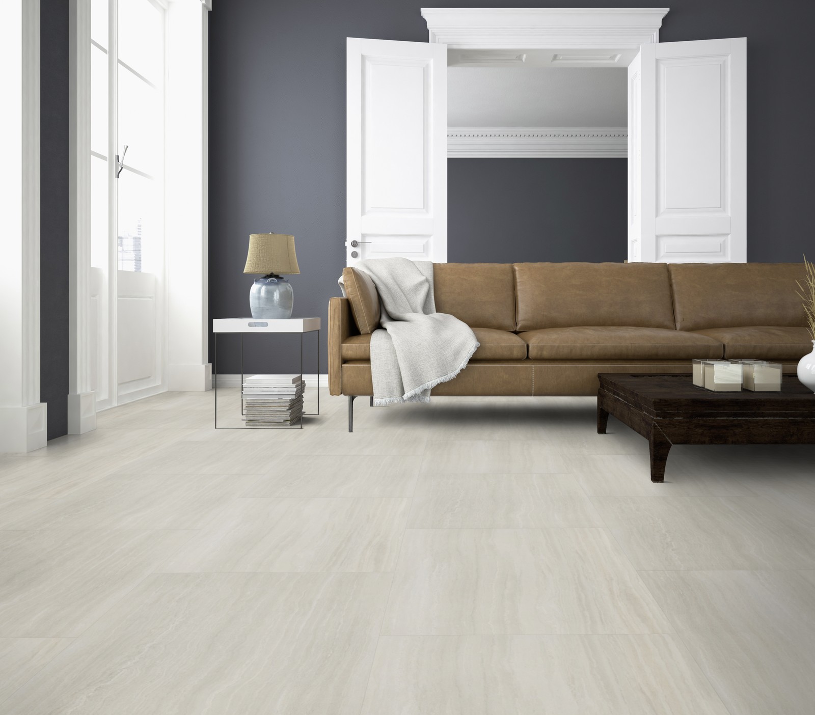 TER HÜRNE Vinylboden Stein Turin weiß J02 | Stone Choice Perform | 2. Wahl | 8 m²-4012853140068