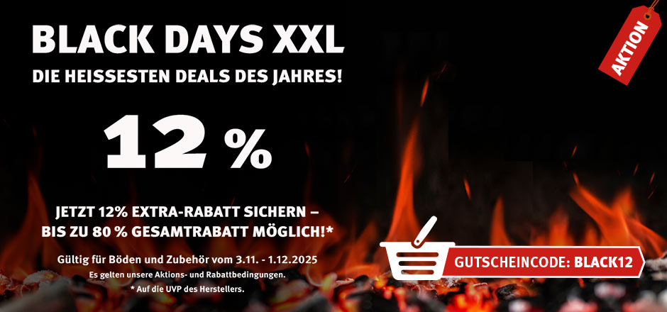 Aktion Black Days XXL mit 12% sortimentsweitem Rabatt