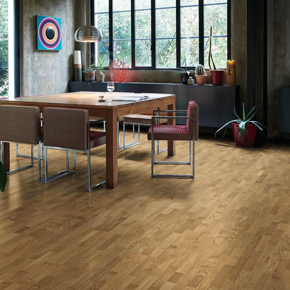 PARADOR Parkett Eiche lebhaft Schiffsboden 3-Stab lackversiegelt | Sonderedition 2. Wahl | 18 m²-#