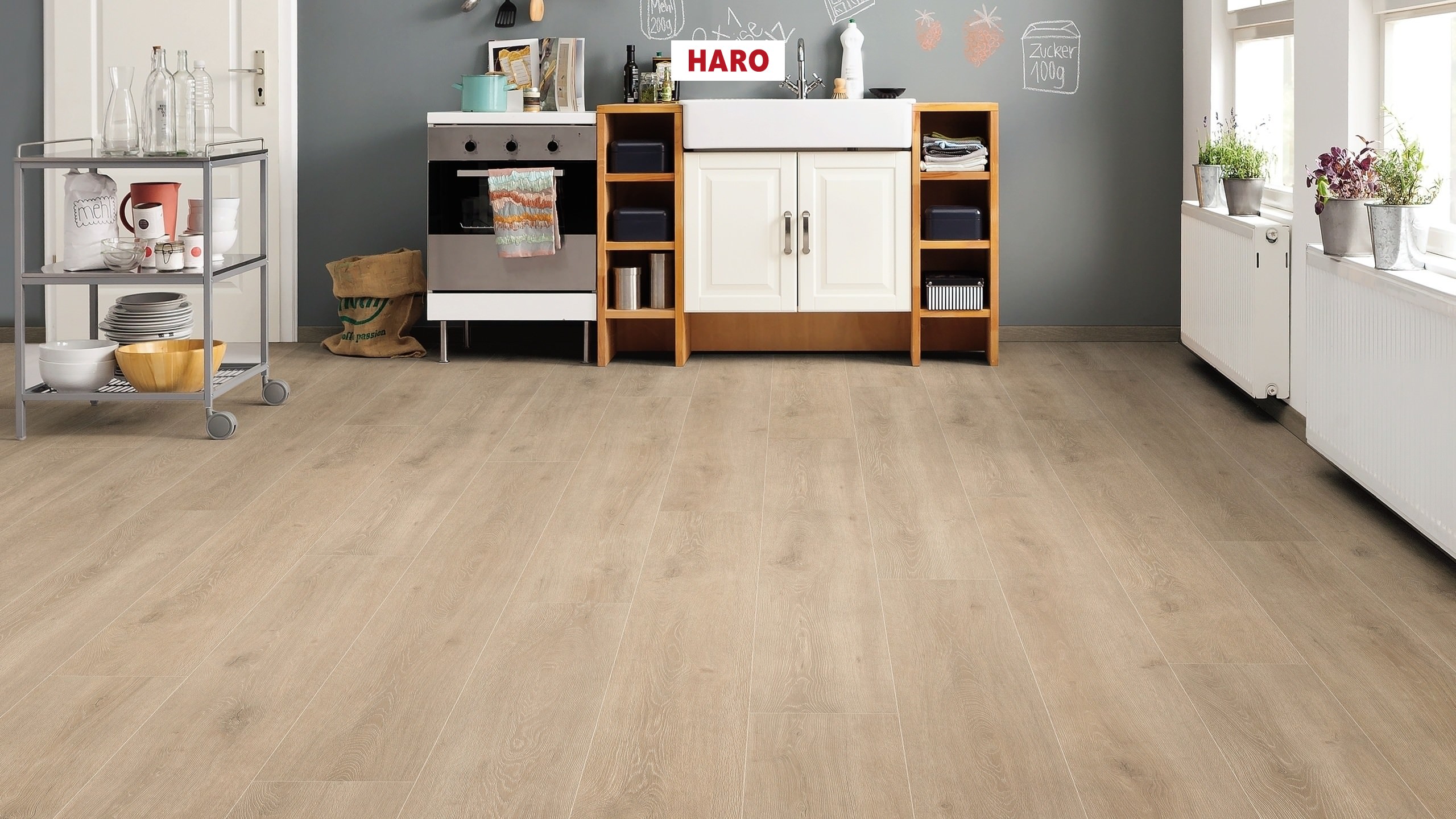HARO Laminat Eiche Veneto crema Landhausdiele 4V | Tritty 200 Aqua Gran Via | 2.Wahl-4018427476083