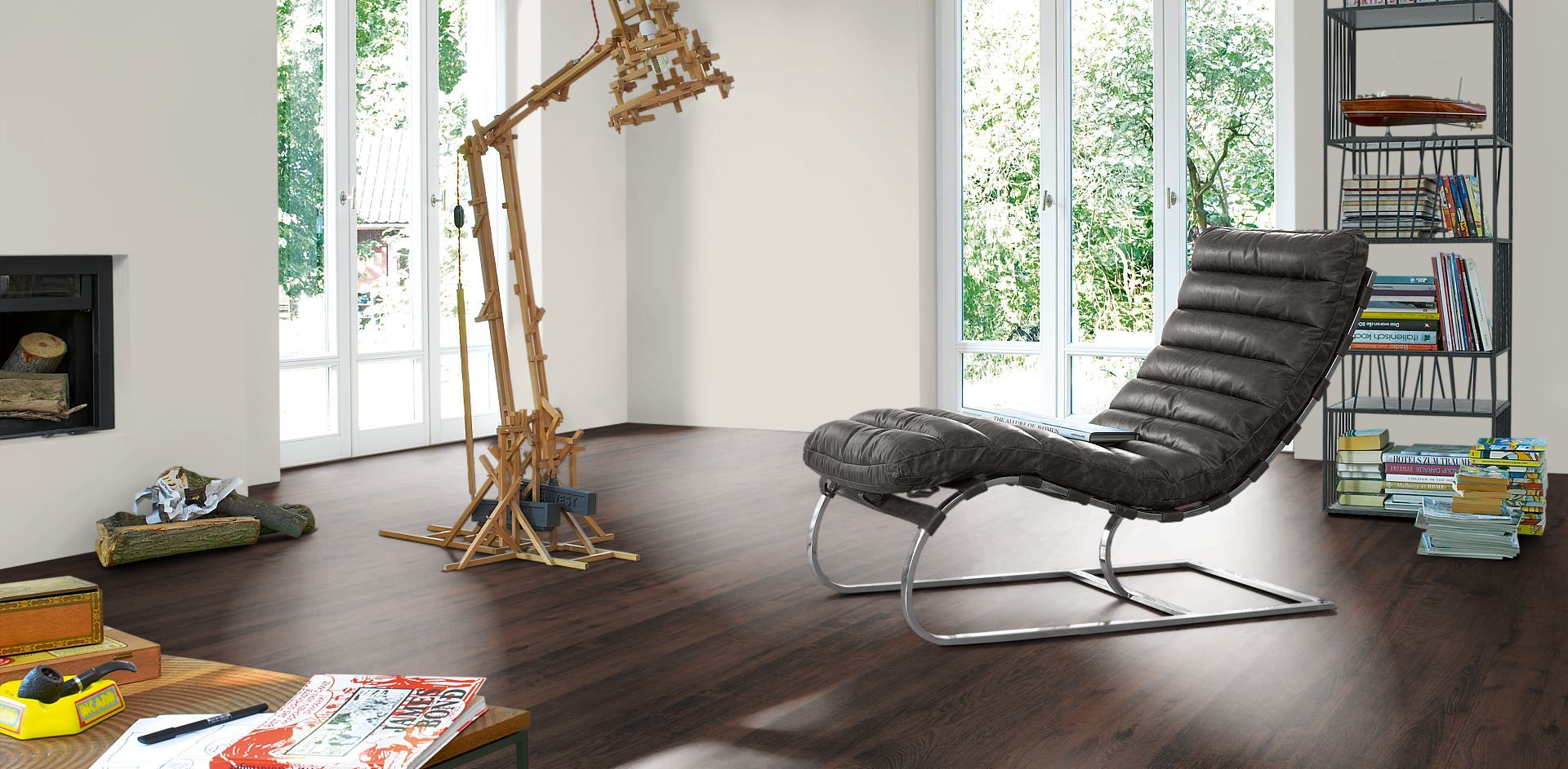 PARADOR Laminat Eiche barrique Seidenmatte Struktur 4-seitige V-Fuge | Trendtime 6 | 33 m²-4014809109341