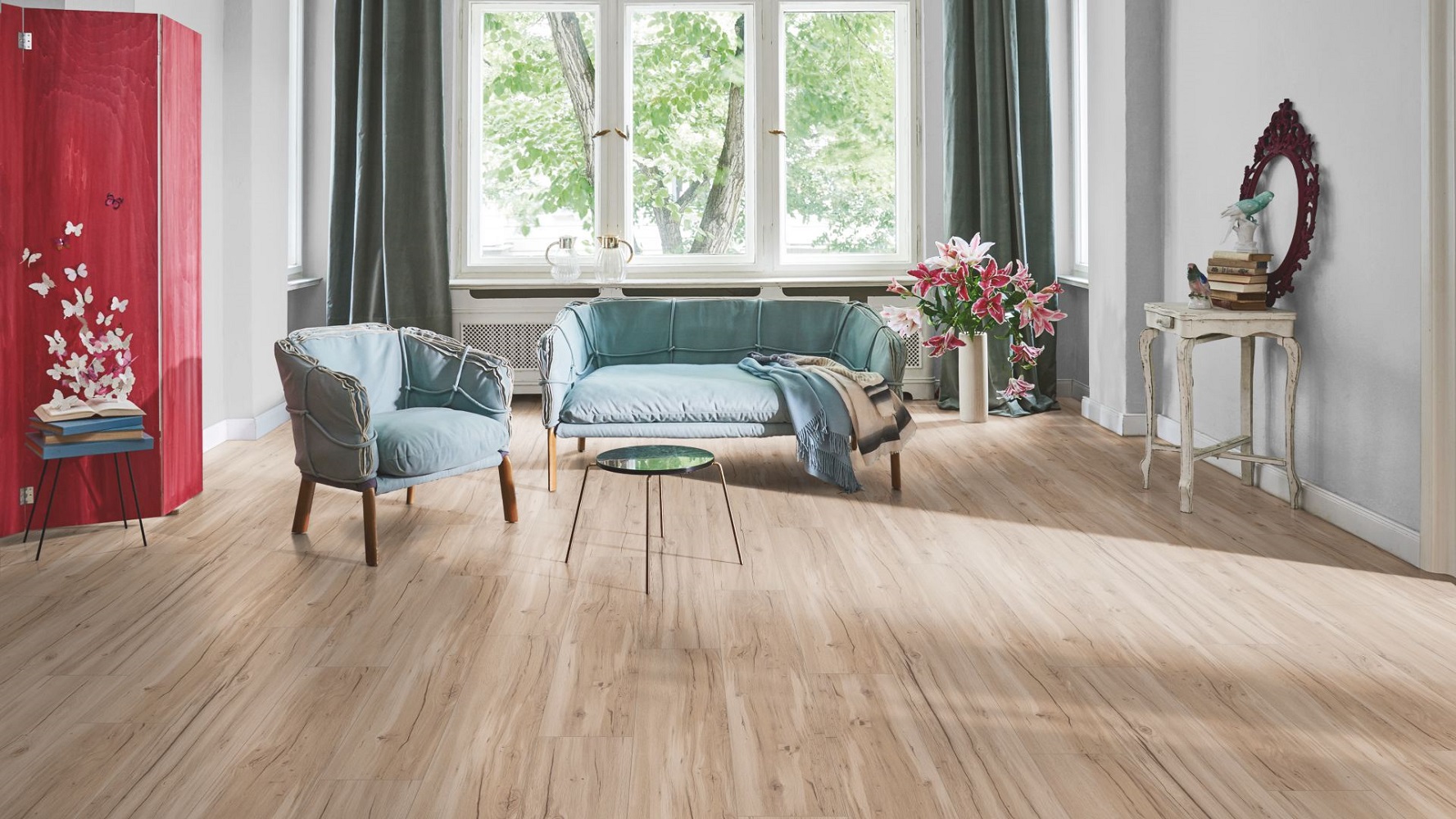 PARADOR Vinylboden Eiche geschliffen Landhausdiele Gebürstete Struktur | Click In | 30 m²-4014809225454 PARADOR Vinylboden Eiche geschliffen Landhausdiele Gebürstete Struktur | Click In | 30 m²-4014809225454