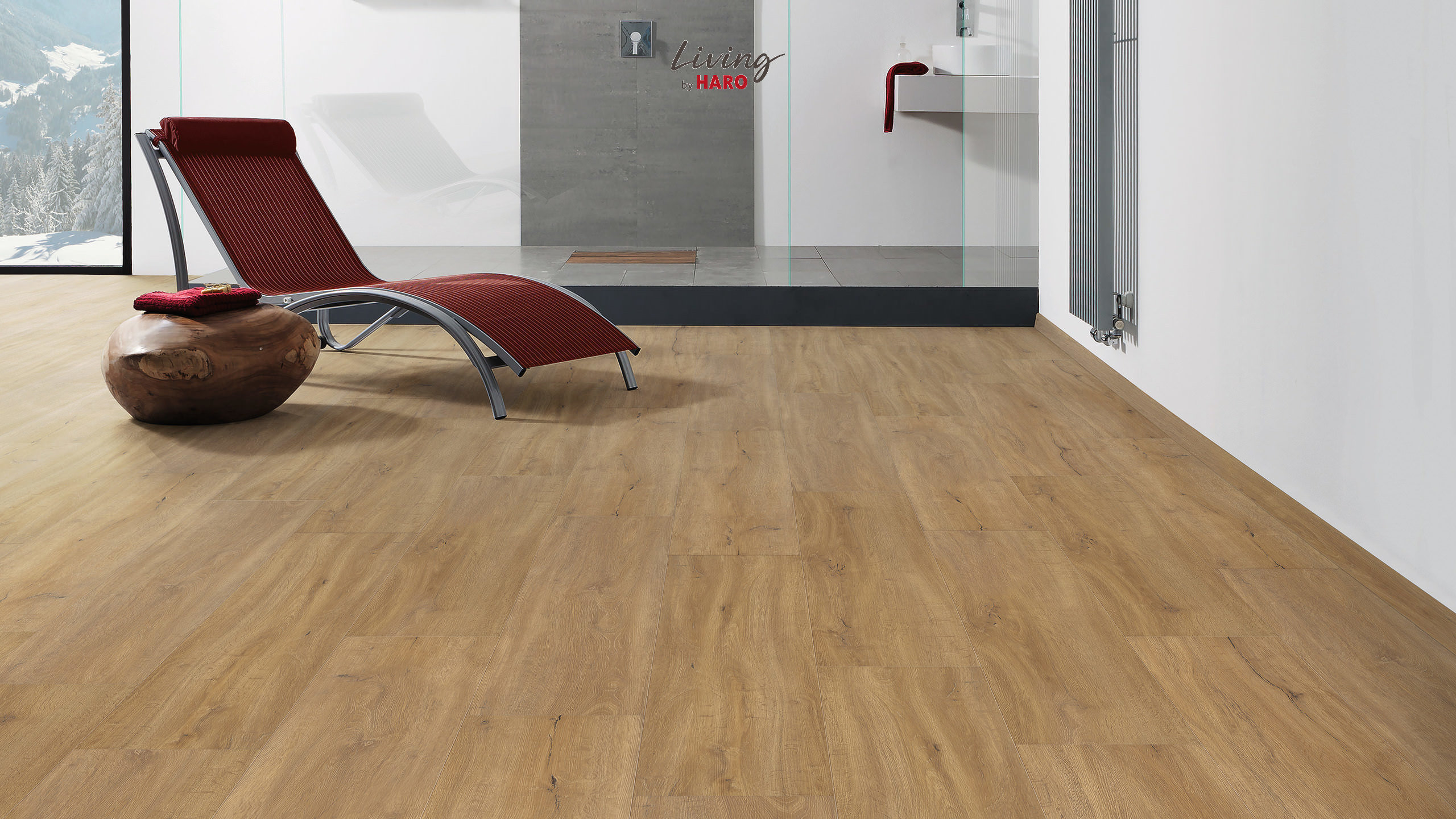 HARO Living Designboden Eiche Trient natur strukturiert Landhausdiele 4VM | HydroStar-4018427419172