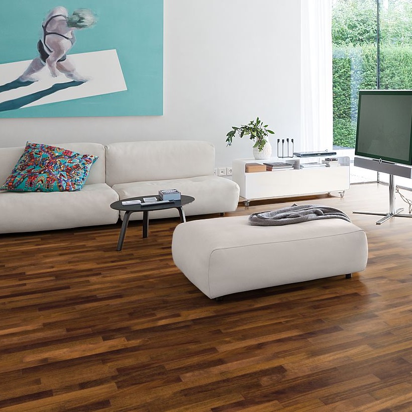 PARADOR Parkett Iroko Schiffsboden 3-Stab lackversiegelt matt | 2.Wahl | 14 m²-