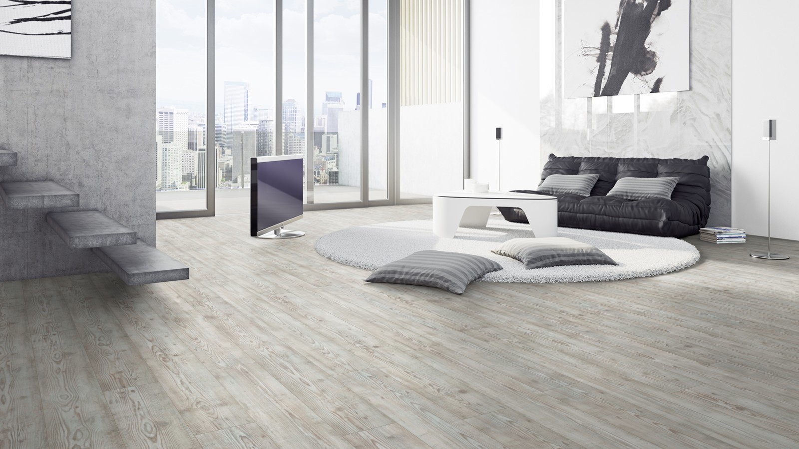 TER HÜRNE Laminat Kiefer sägerau weiß Landhausdiele | Avatara MultiSense-4012853095672