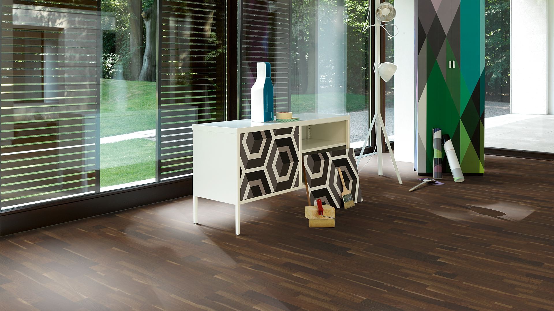 PARADOR Laminat Räuchereiche Schiffsboden 3-Stab Feinholzstruktur | Classic 1060 | 15 m²-4014809154129