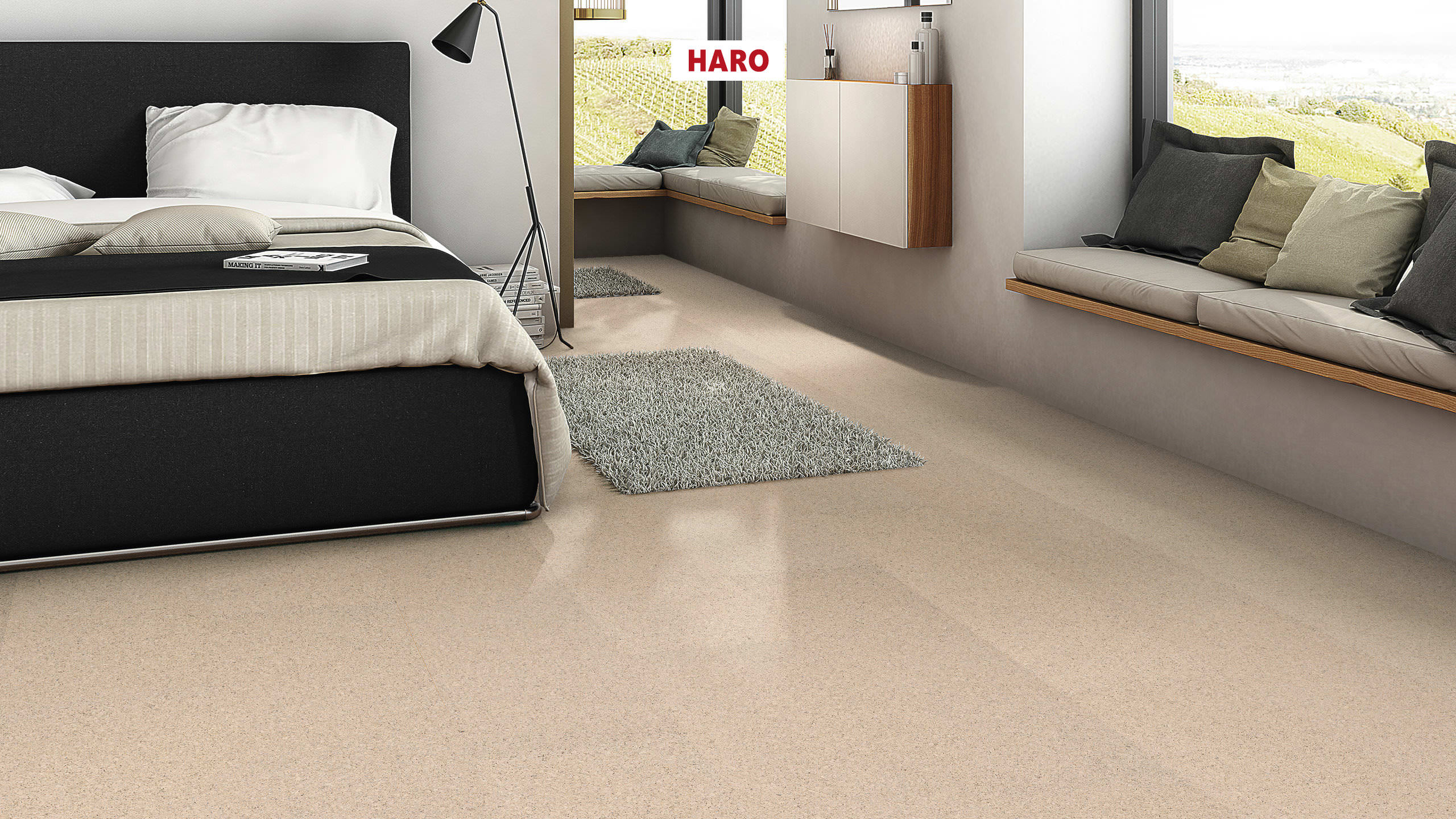 HARO Korkboden Sirio creme permaDur Top Connect | Corkett-4018427459017