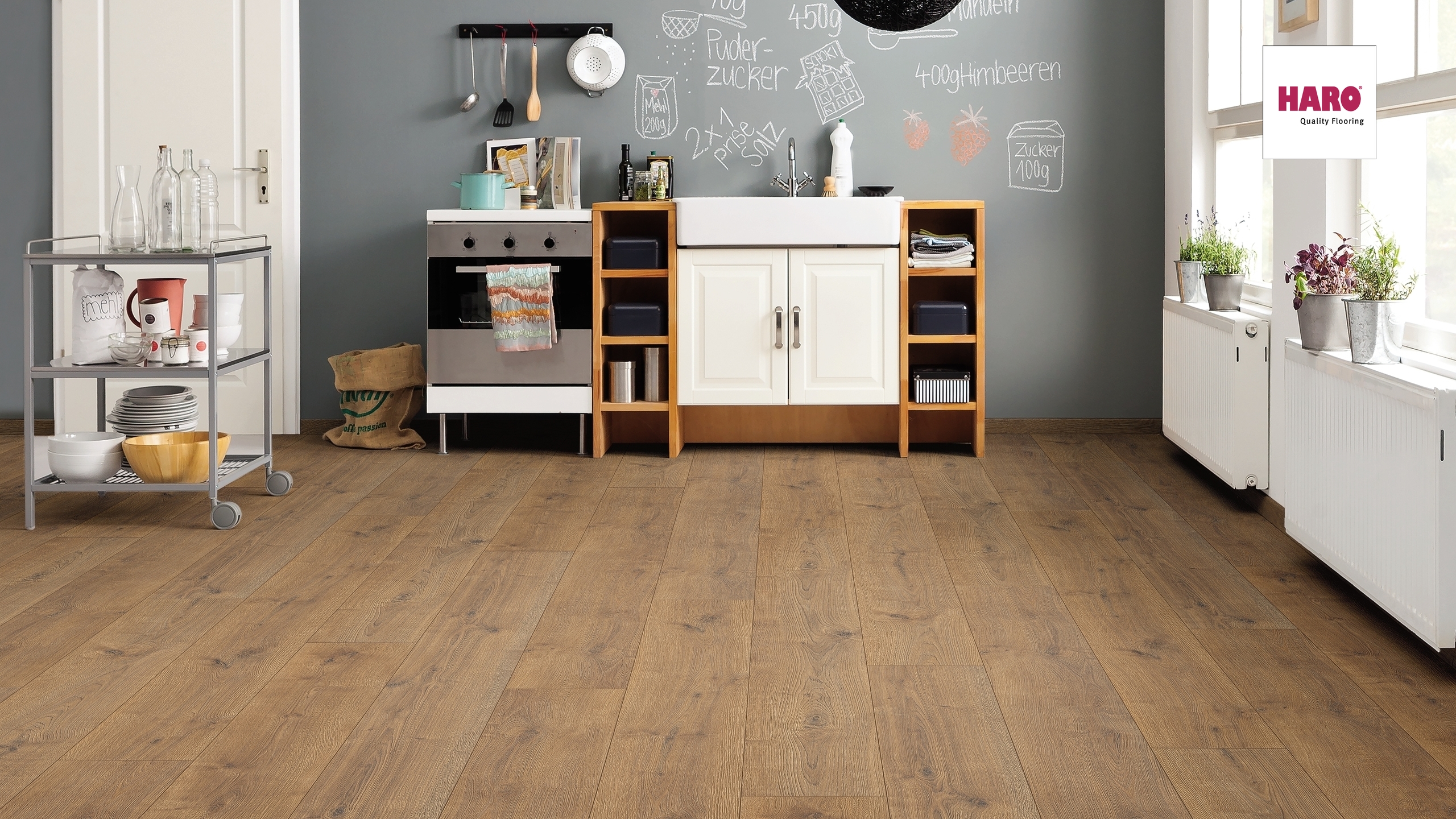 HARO Laminat Eiche Portland bernstein Landhausdiele | Tritty 100 Gran Via | 2.Wahl | 23,5 m²-4018427377199