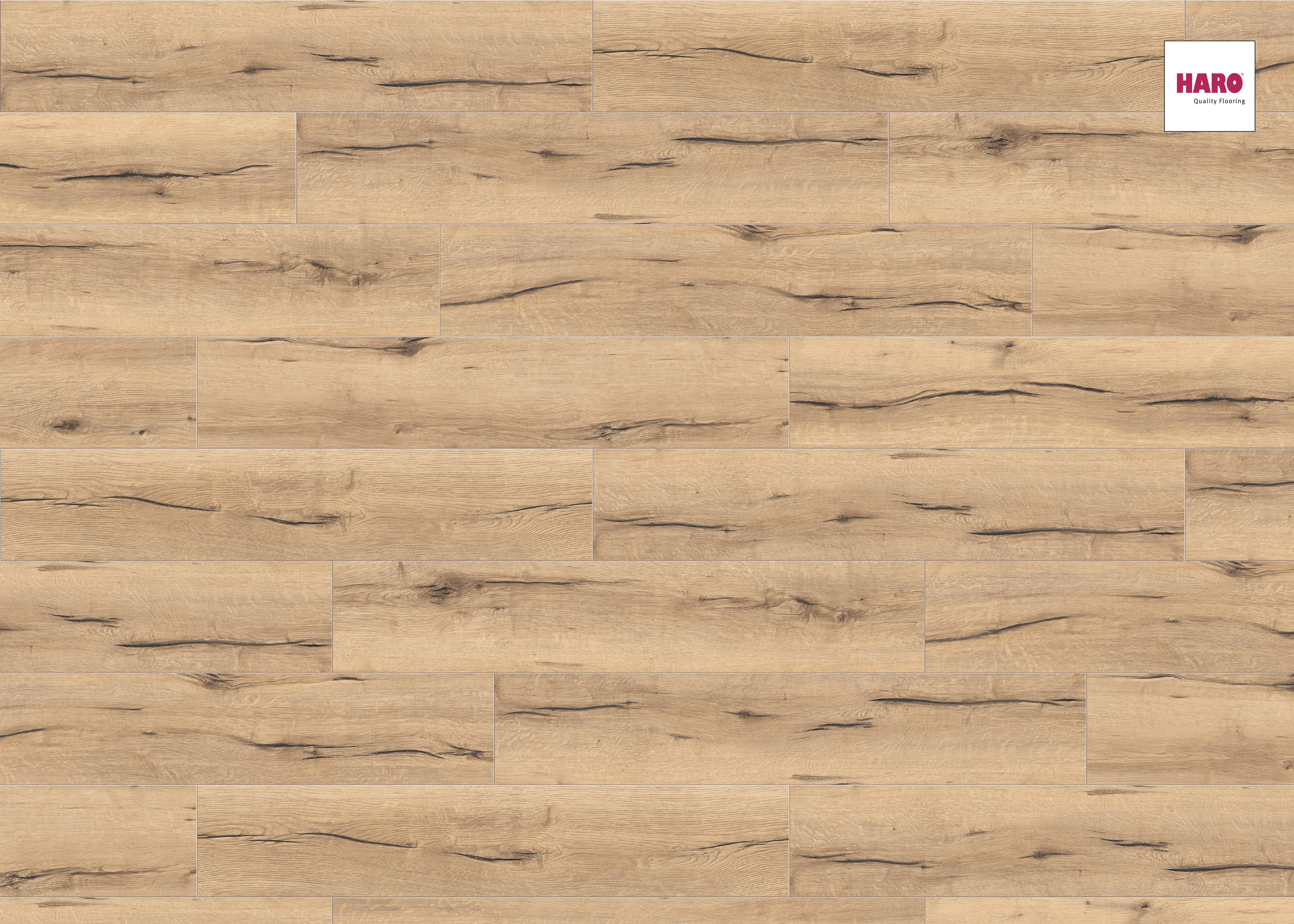 HARO Laminat Eiche italica creme authentic Landhausdiele 4V | Tritty 100 Campus | 2.Wahl | 19,5 m²-4018427364373