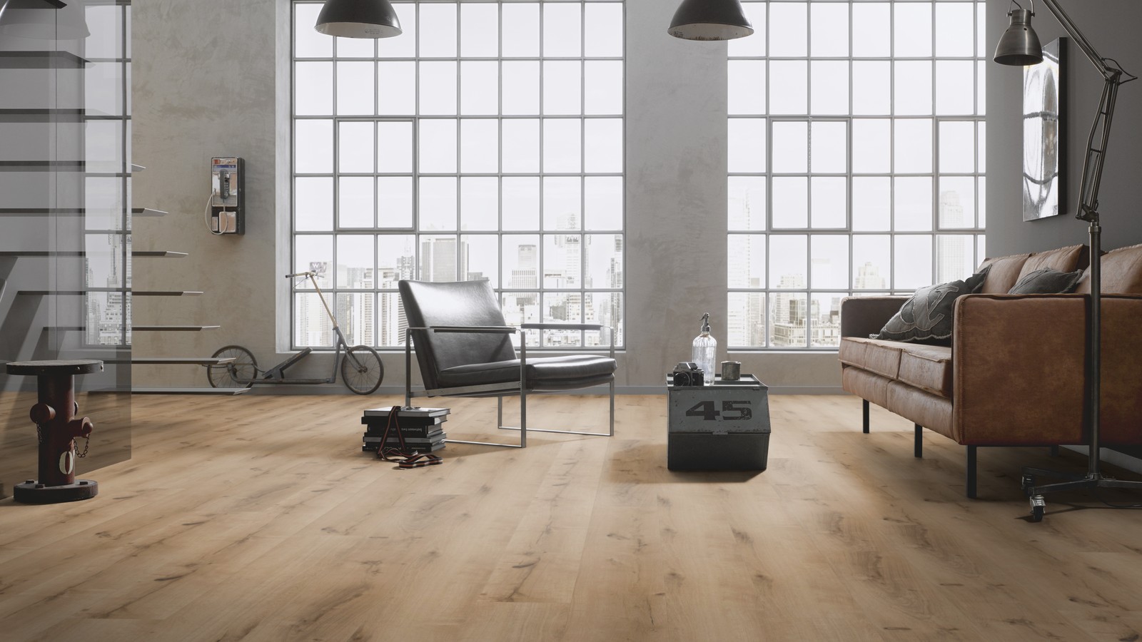 TER HÜRNE Vinylboden Eiche Bilbao braun Lange Landhausdiele G06 | Bright Choice Compact-4012853128561