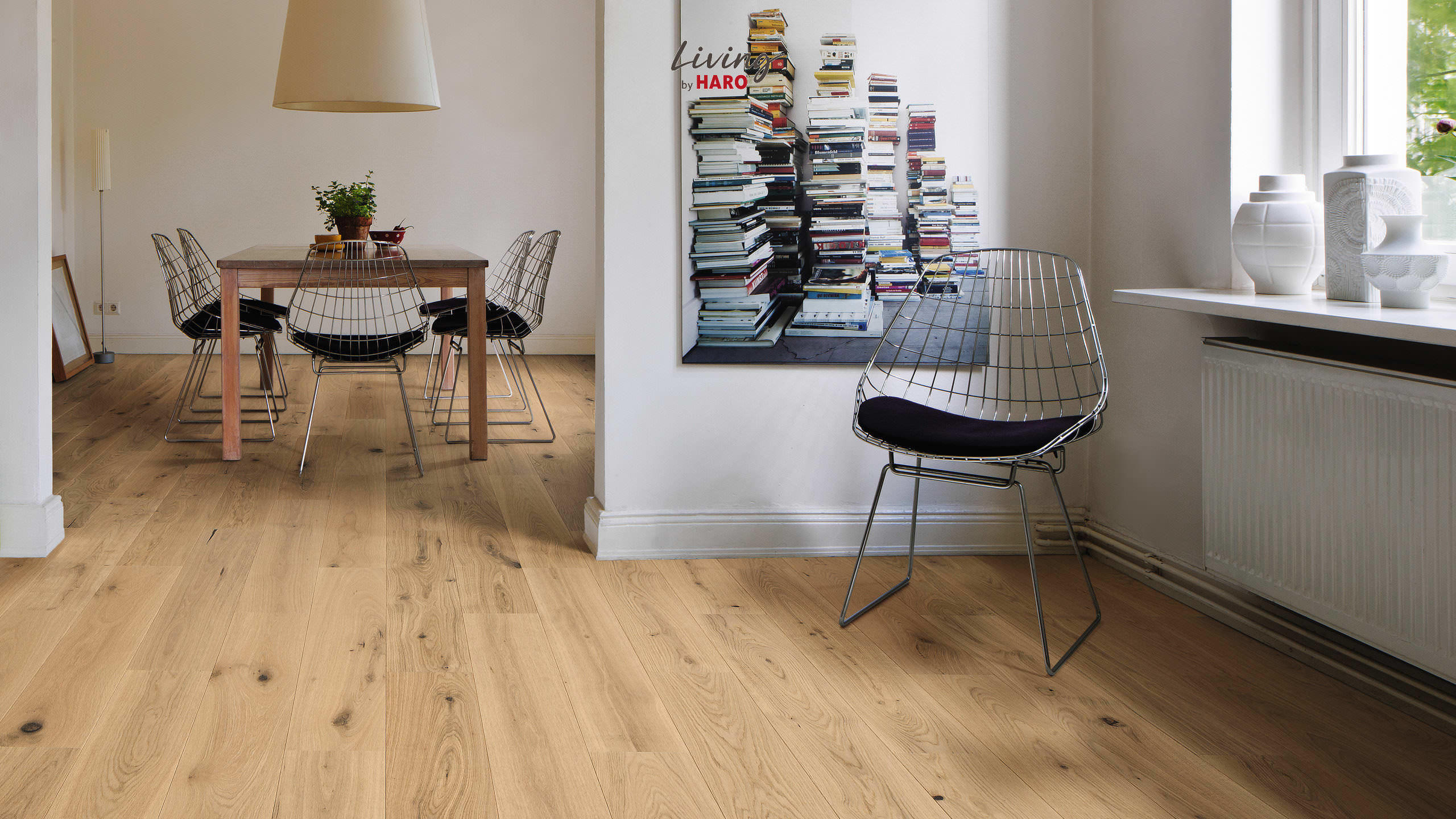 HARO Parkett Eiche weiß strukturiert Landhausdiele 2V Öl‐Wachs-Finish | Living 2500-4018427367732