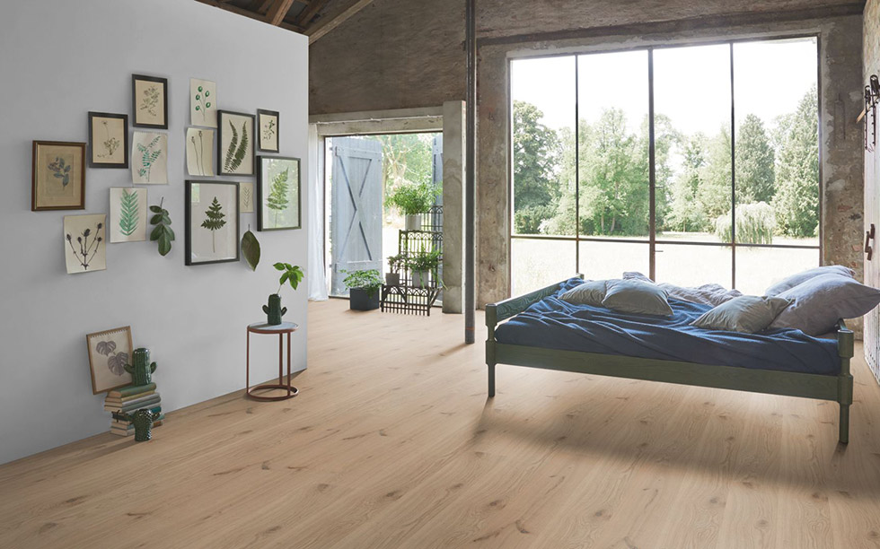 PARADOR Parkett Eiche Rustikal Landhausdiele lackversiegelt weiß Minifase | Basic 11-5 | 2. Wahl-4014809162506