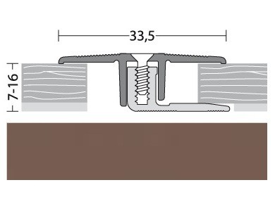 PRINZ Übergangsprofil Aluminium Bronce 100 cm-4012406207682