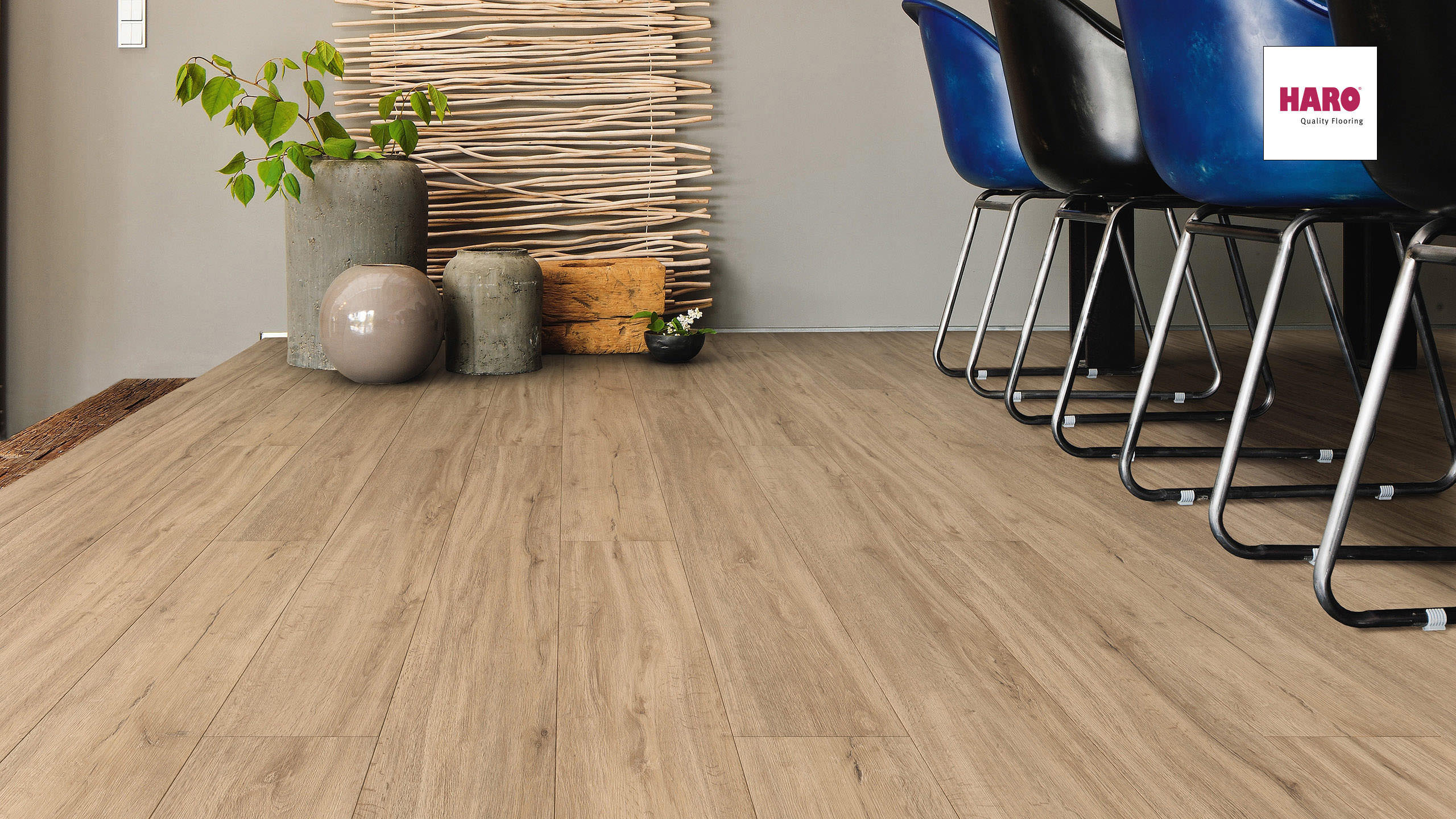 HARO Designboden Sandeiche Landhausdiele XL 4-seitige V-Fase | DISANO Classic Aqua | 14 m²-4018427404901