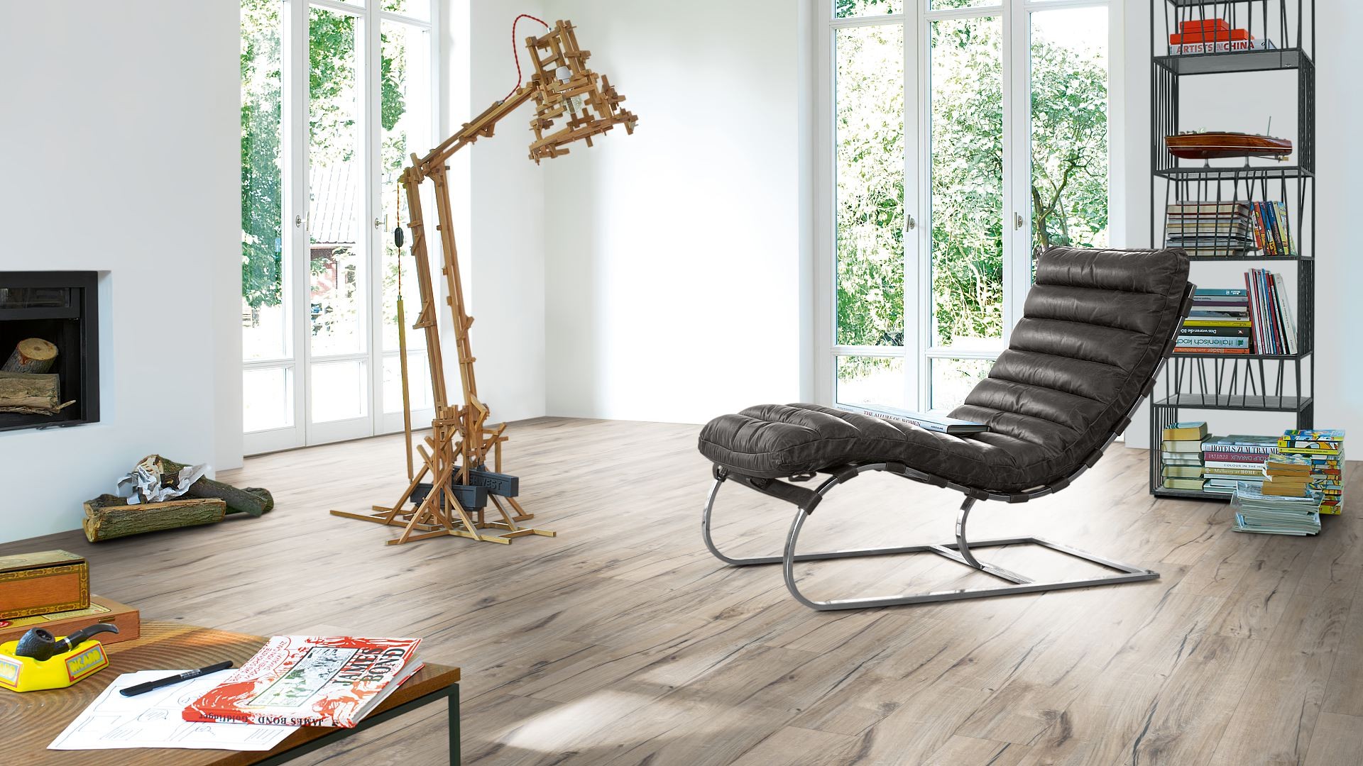 PARADOR Laminat Eiche Century geseift Vinatgestruktur 2-seitige Mini-V-Fuge | Trendtime 1 | 21 m²-4014809150336