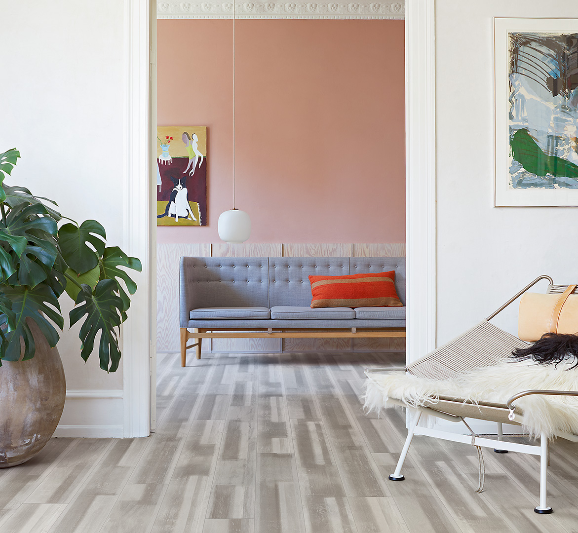PARADOR Designboden Eiche Mix grau Holzstruktur 4-seitige Fase | Basic-4014809265771