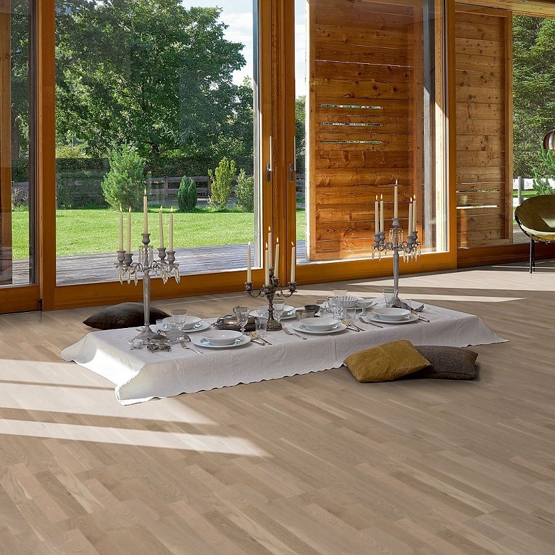 PARADOR Parkett Eiche Neapel Schiffsboden 3-Stab weiss lackversiegelt | 2.Wahl | 15 m²-#