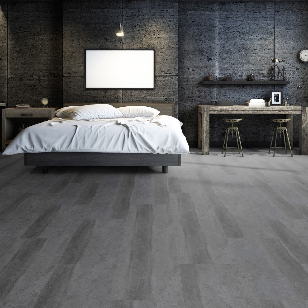 TER HÜRNE Vinylboden Stein Monaco anthrazit J09 | Stone Choice Compact | 21 m²-4012853128653