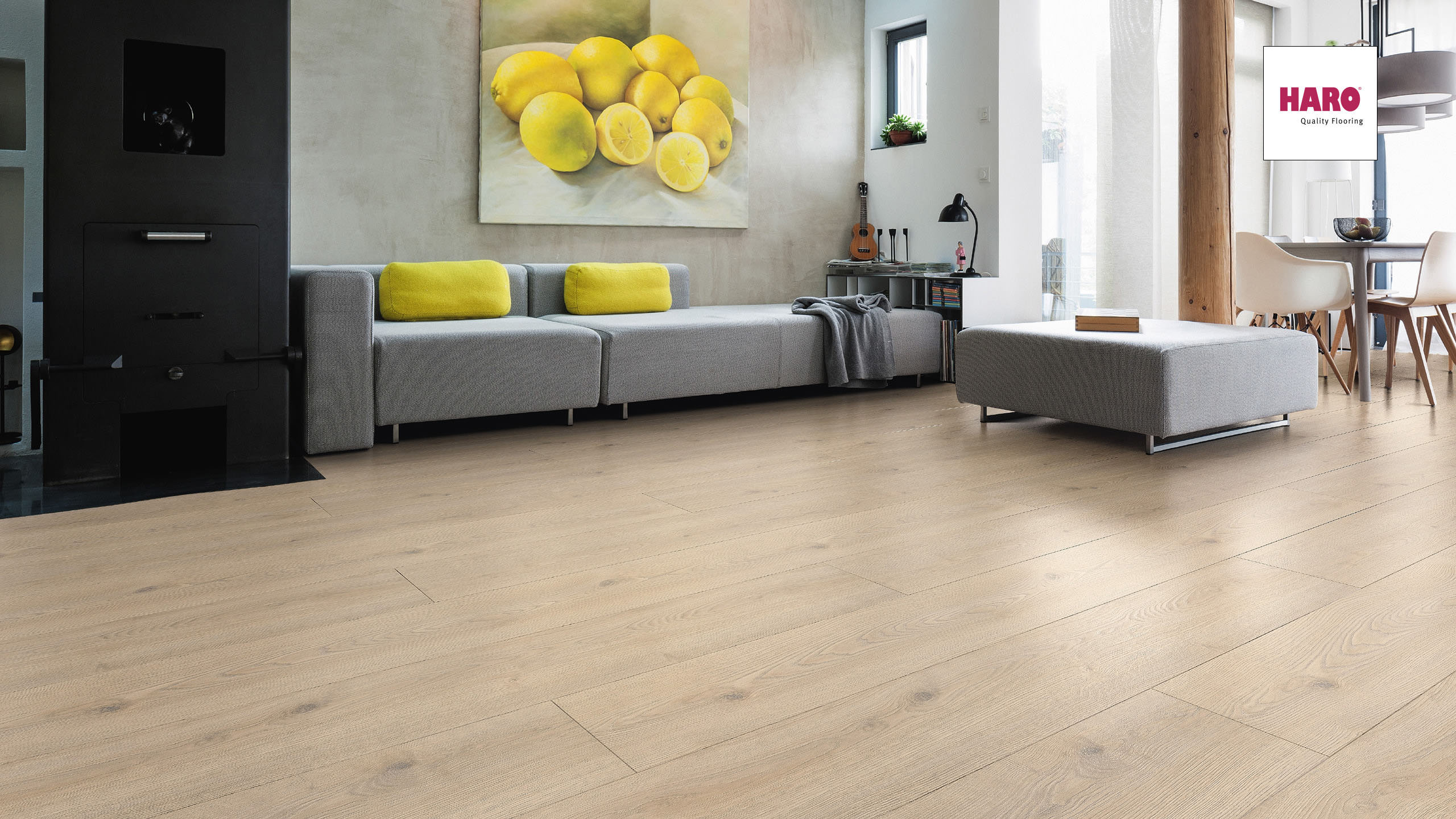 HARO Laminat Eiche Contura steingrau Landhausdiele | Tritty 100 Gran Via | 2.Wahl | 23 m²-4018427366537