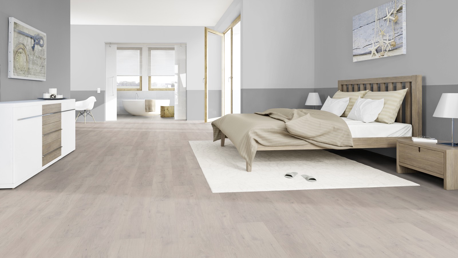 TER HÜRNE Vinylboden Eiche Helsinki weiß Landhausdiele F03 | Pure Choice Perform | 34,5 m²-4012853140969