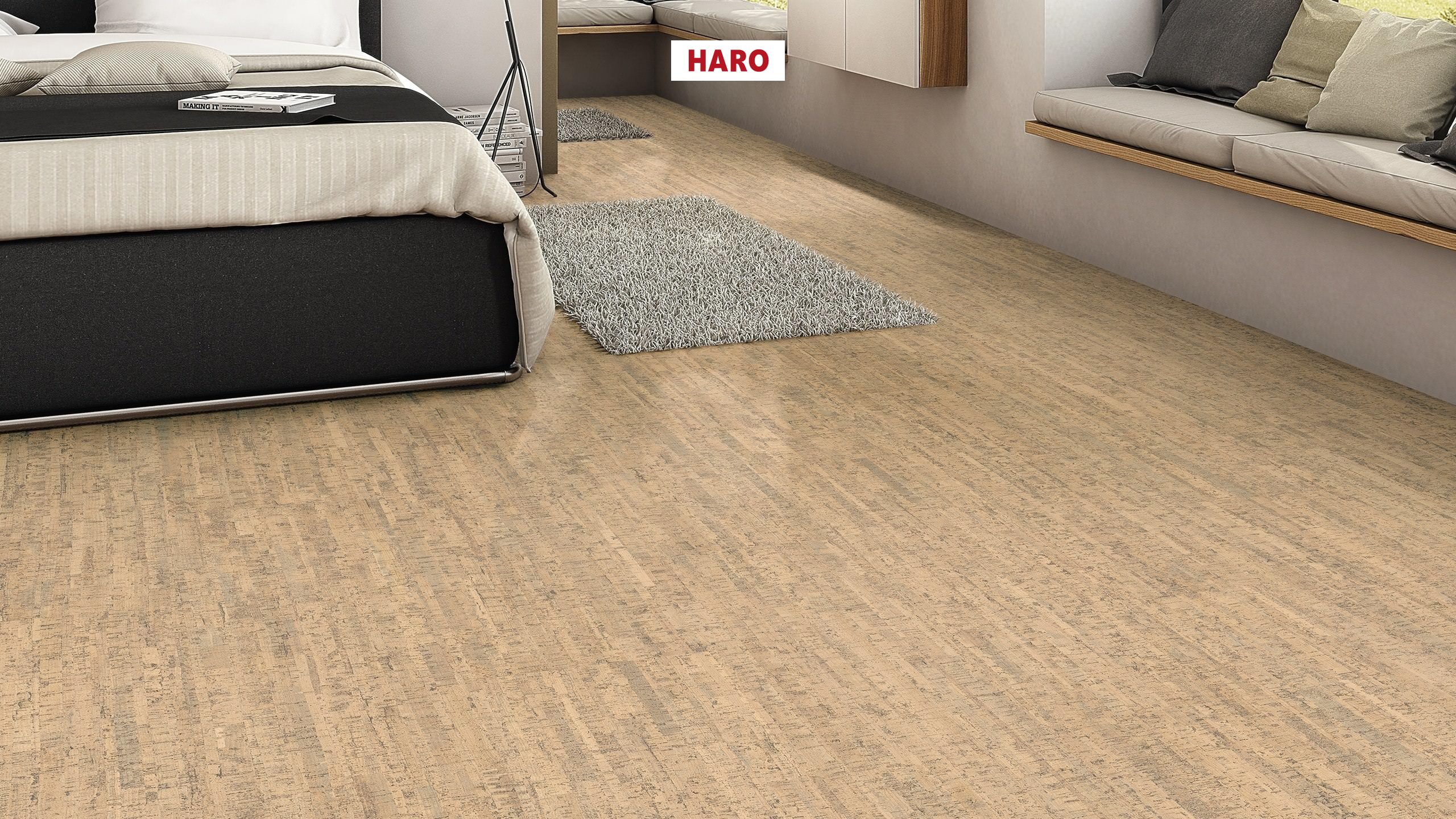HARO Korkboden Arcos antikweiß permaDur Top Connect | Corkett | 7 m²-4018427467302 HARO Korkboden Arcos antikweiß permaDur Top Connect | Corkett | 7 m²-4018427467302