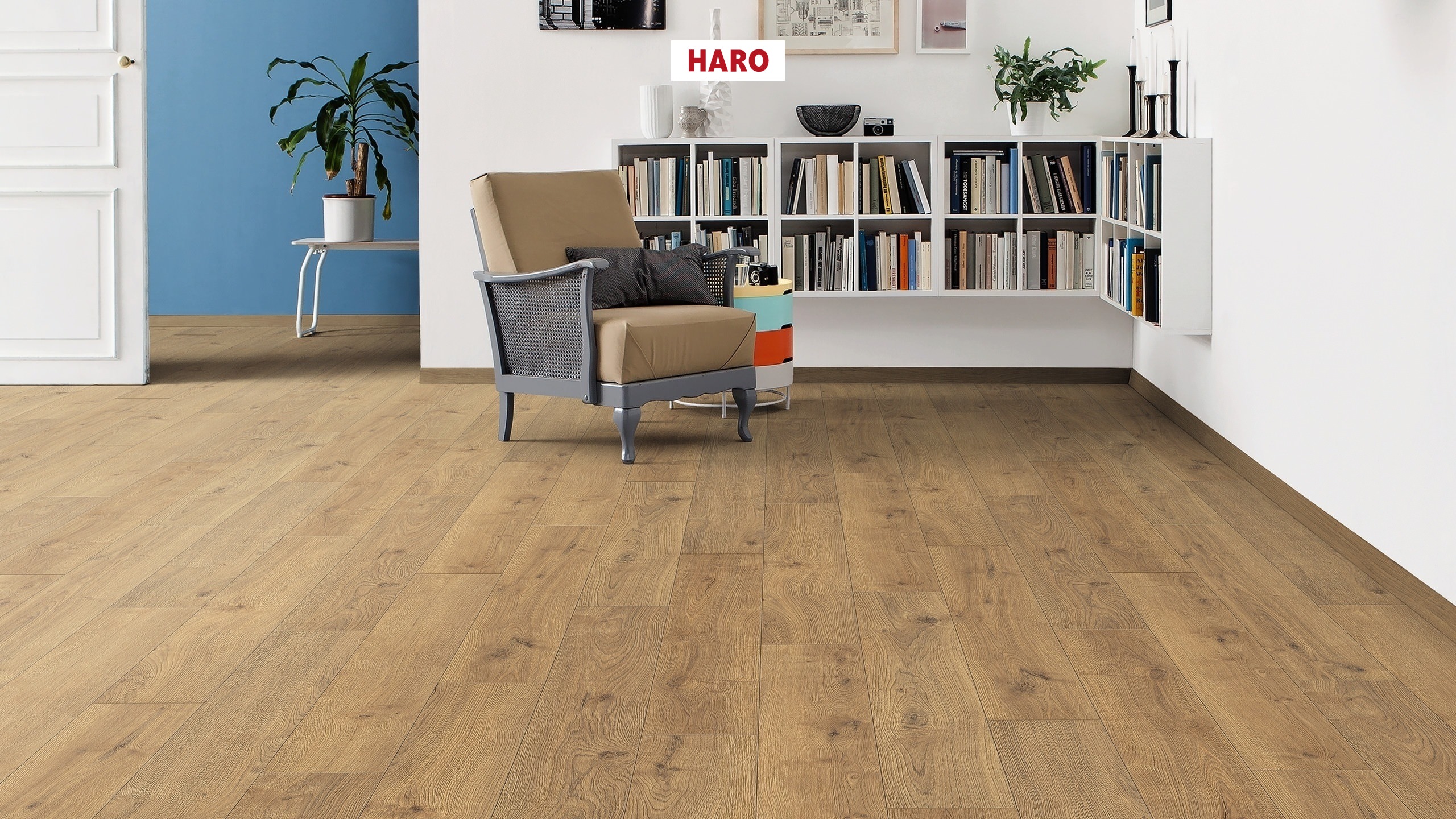 HARO Laminat Eiche Portland natur authentic Landhausdiele 4V | Tritty 100 | 2.Wahl | 20 m²-4018427377014
