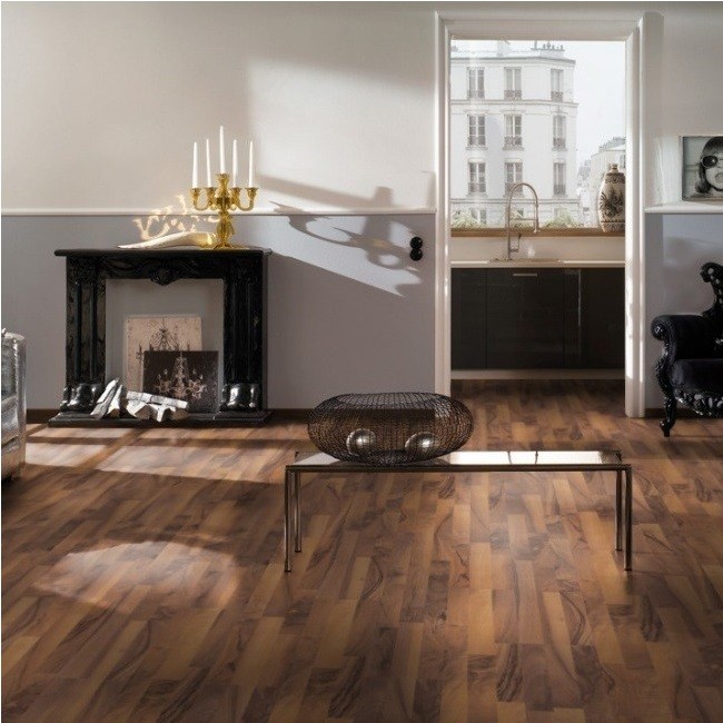 TER HÜRNE Laminat Nussbaum Montreal Schiffsboden 3-Stab | PICOfloor-4012853063824
