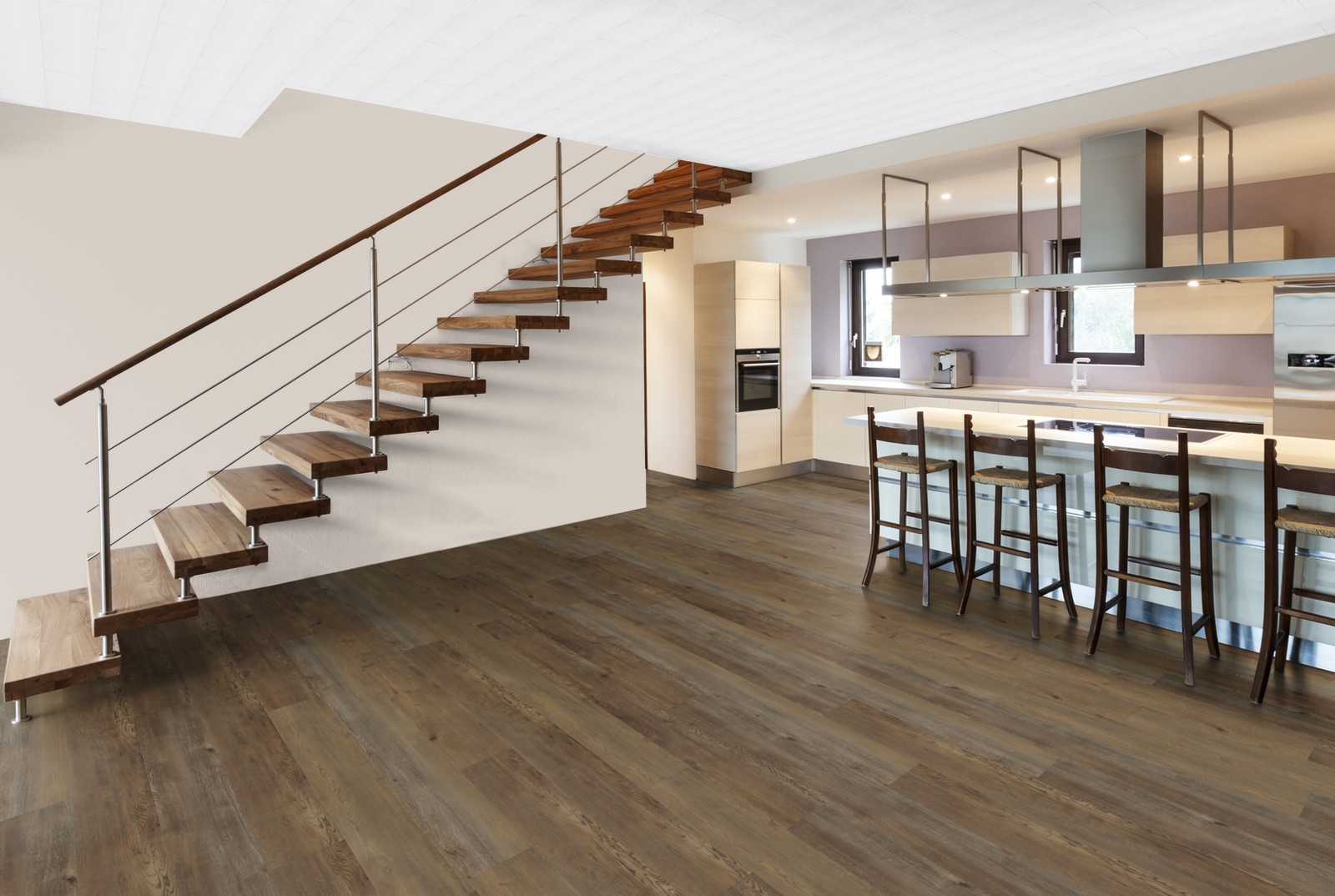 TER HÜRNE Design-Vinylboden Eiche Cambridge dunkelbraun I03 | Straight Choice Compact | 15 m²-4012853128585