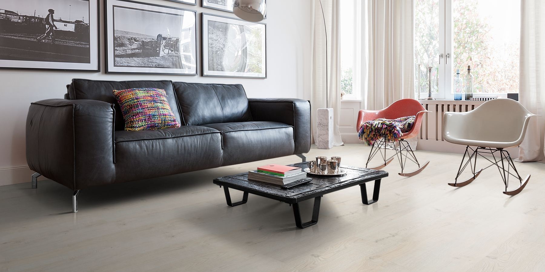HARO Laminat Eiche Portland weiss Landhausdiele 4V | Tritty 100 | 2.Wahl | 34 m²-4018427376987