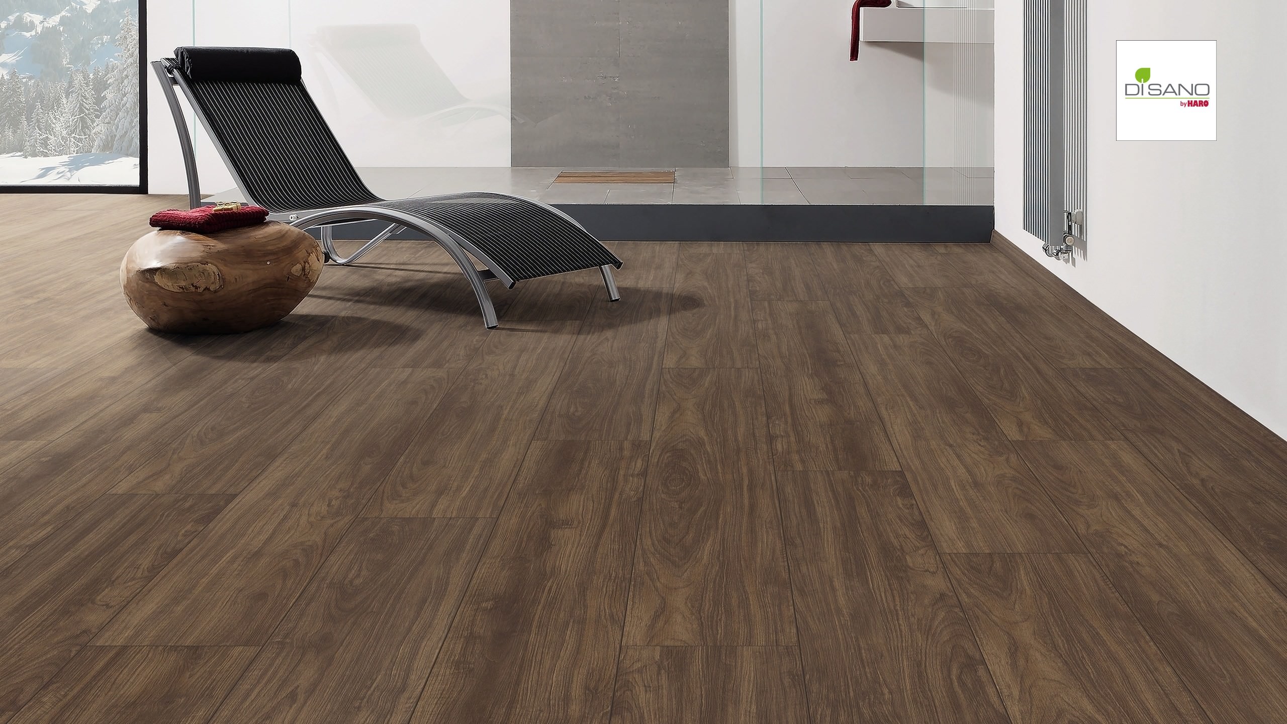 HARO Designboden Nussbaum strukturiert Landhausdiele 4V | DISANO Sonderedition | 2. Wahl | 30 m²-# guenstig bei bodenverkauf.de kaufen HARO Designboden Nussbaum strukturiert Landhausdiele 4V | DISANO Sonderedition | 2. Wahl | 30 m²-#