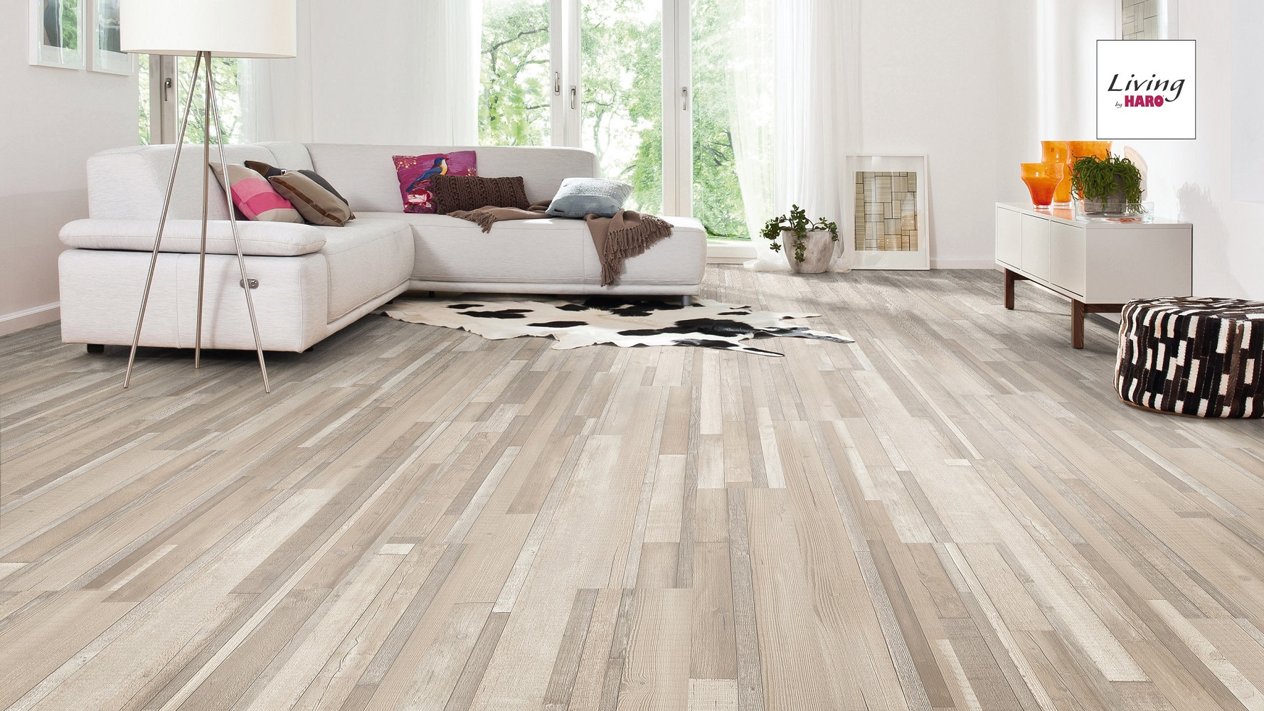 HARO Laminat Eiche Fresco Landhausdiele strukturiert matt | Living | 11 m²-4018427386665 guenstig bei bodenverkauf.de kaufen HARO Laminat Eiche Fresco Landhausdiele strukturiert matt | Living | 11 m²-4018427386665