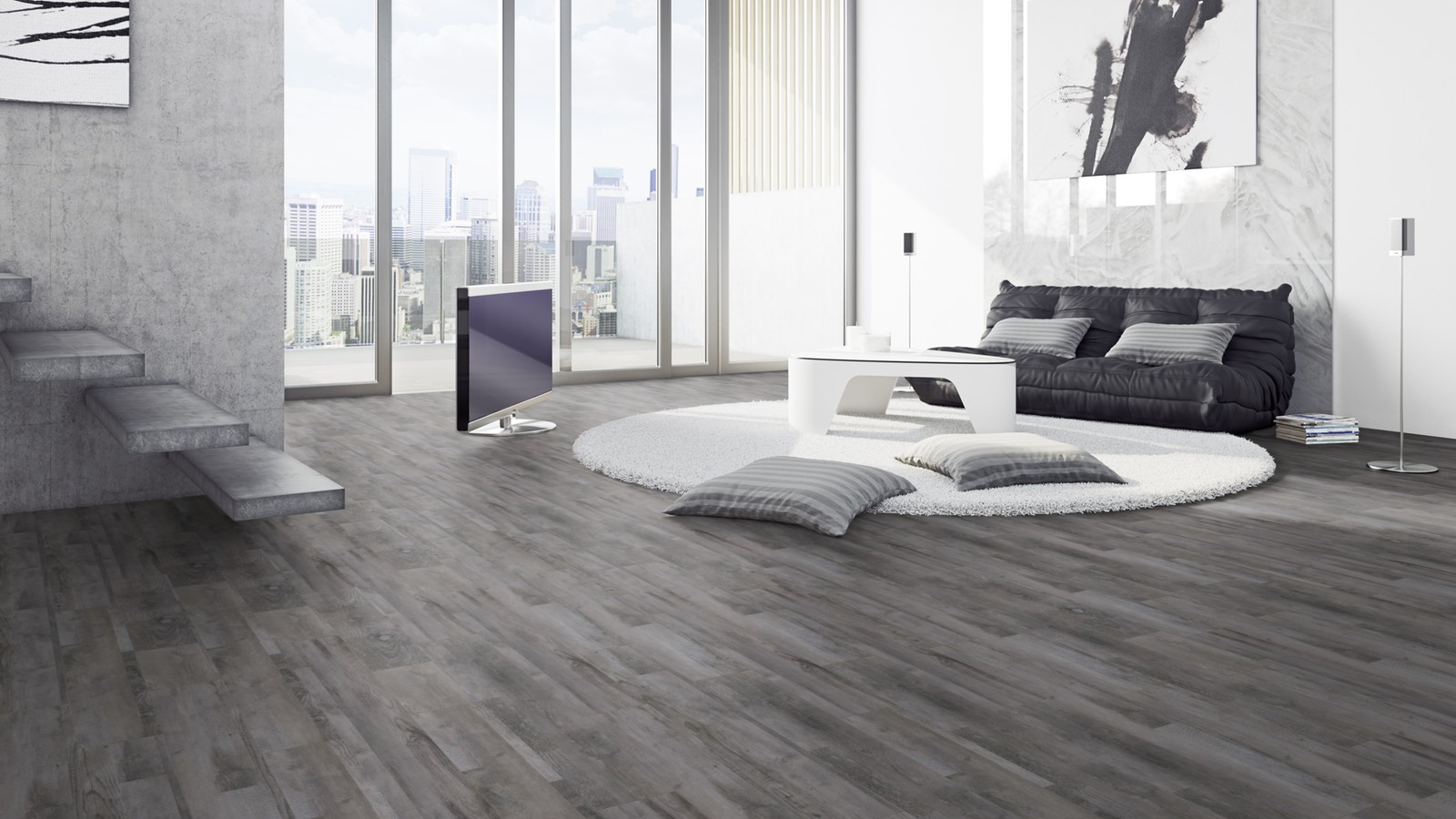 TER HÜRNE Vinylboden Eiche Kyoto anthrazit Mehrstab I08 | Straight Choice | 28 m²-4012853128509