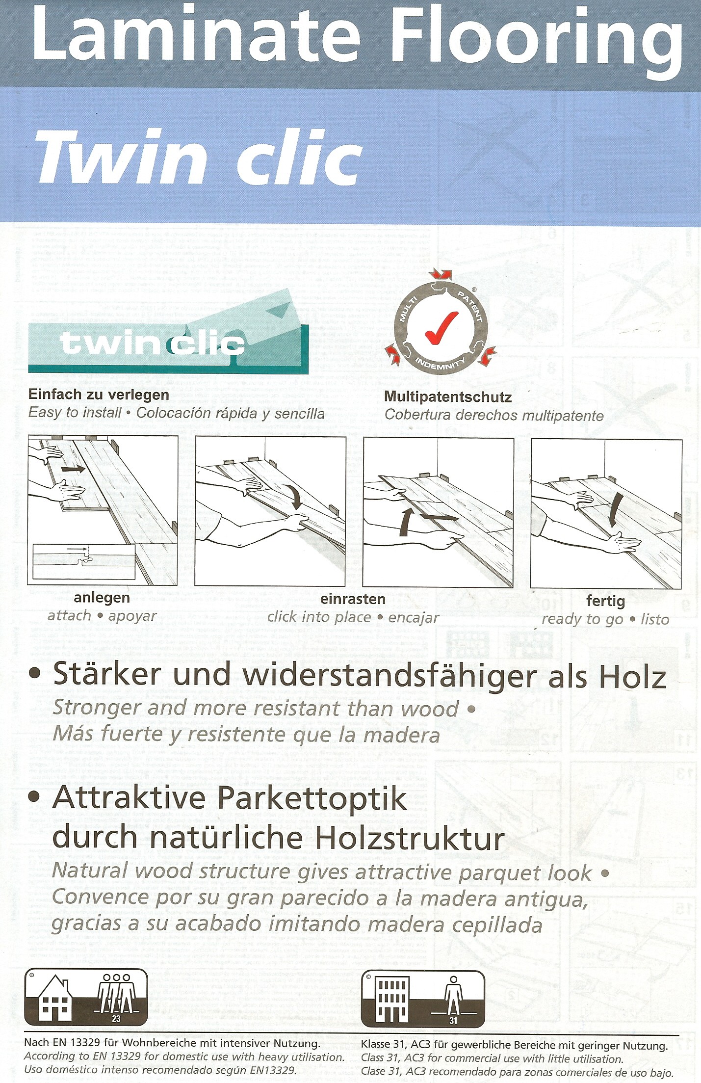 Eiche Weiss Gekalkt Whitewashed: 37,0 m²-