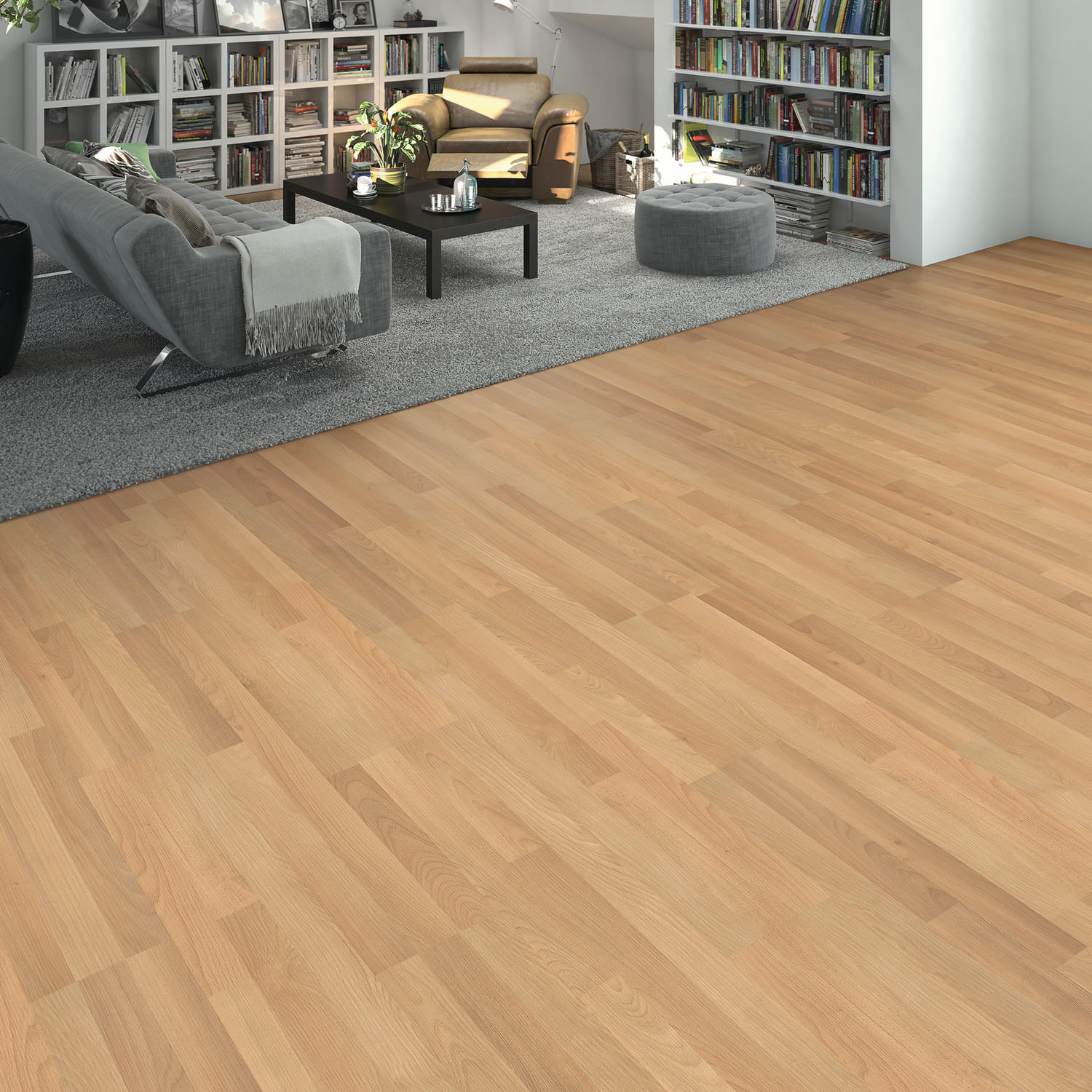 HARO Laminat Buche Schiffsboden 3-Stab strukturiert matt | Sonderedition | 2. Wahl-4018427516178