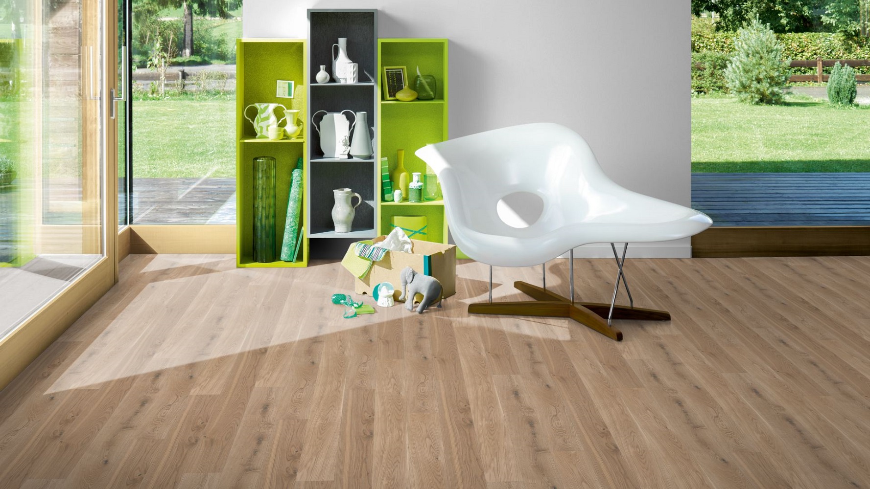 PARADOR Parkett Eiche weiss lackiert Landhausdiele 4-seitige Mini-V-Fuge | Sonderedition | 34 m²-#